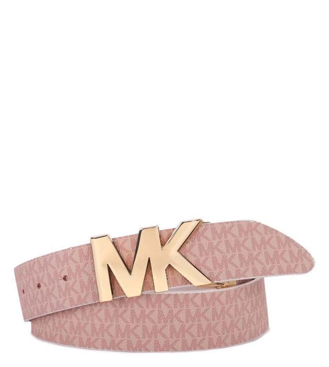 Buy Michael Kors Soft Pink & Gold Leather Logo Reversible Belt for Women  Online @ Tata CLiQ Luxury