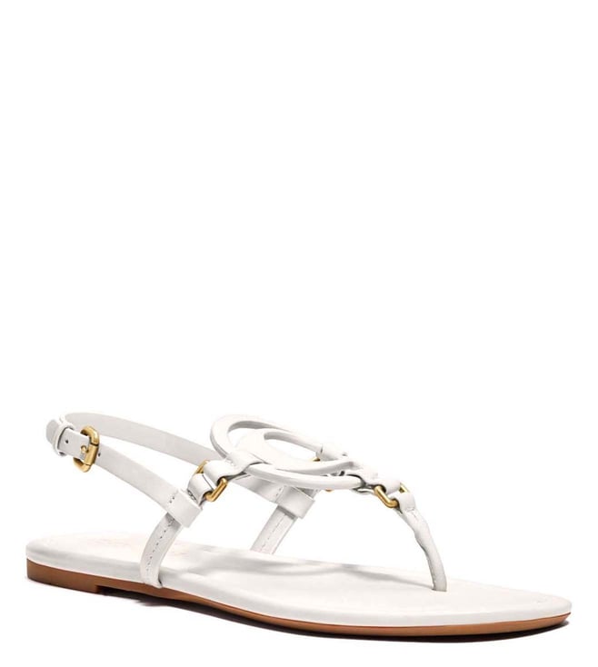 Buy Coach Chalk Jeri Sandals for Women Online Tata CLiQ Luxury