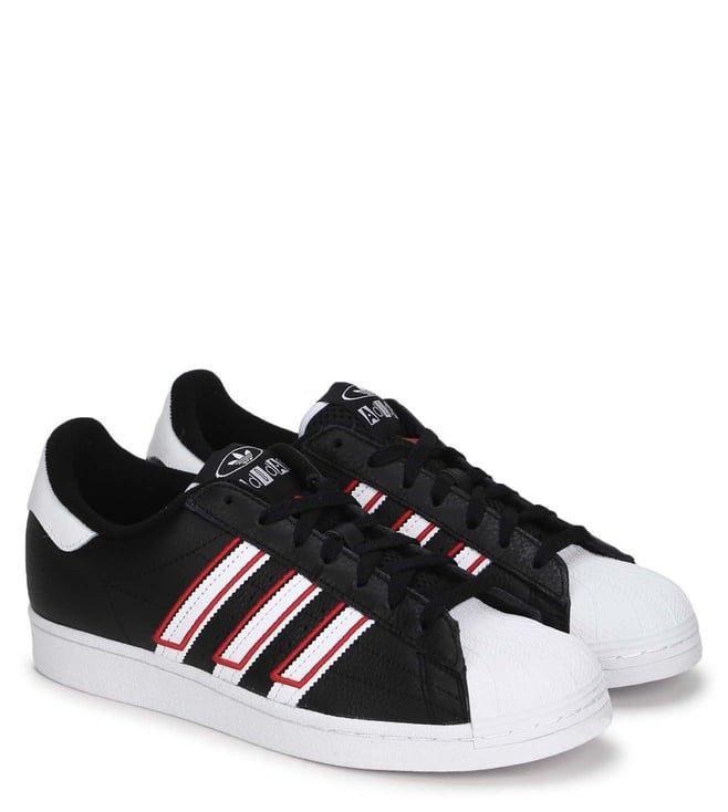 adidas superstar mens black and red