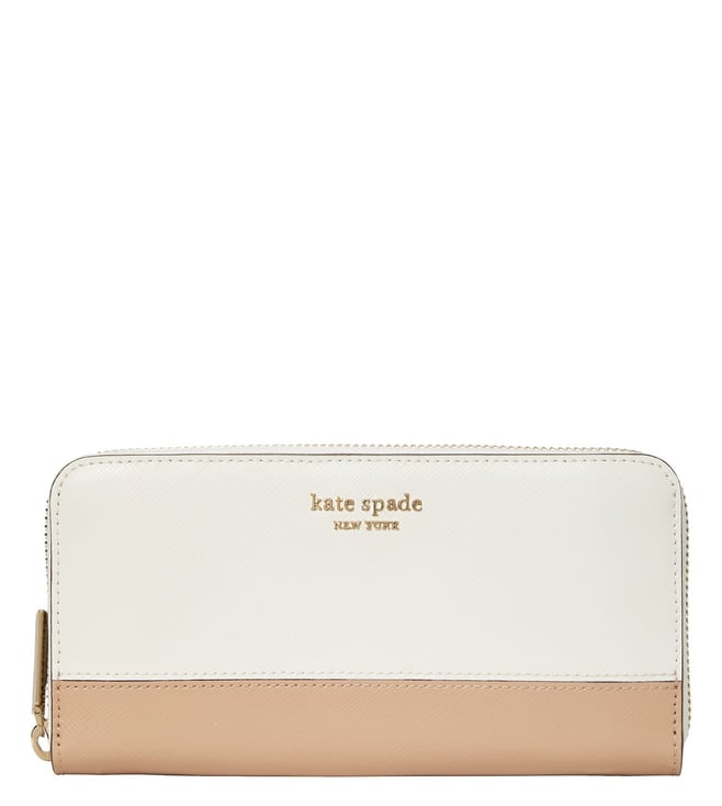 Buy Kate Spade Beige & White Spencer Large Wallet Online @ Tata CLiQ Luxury