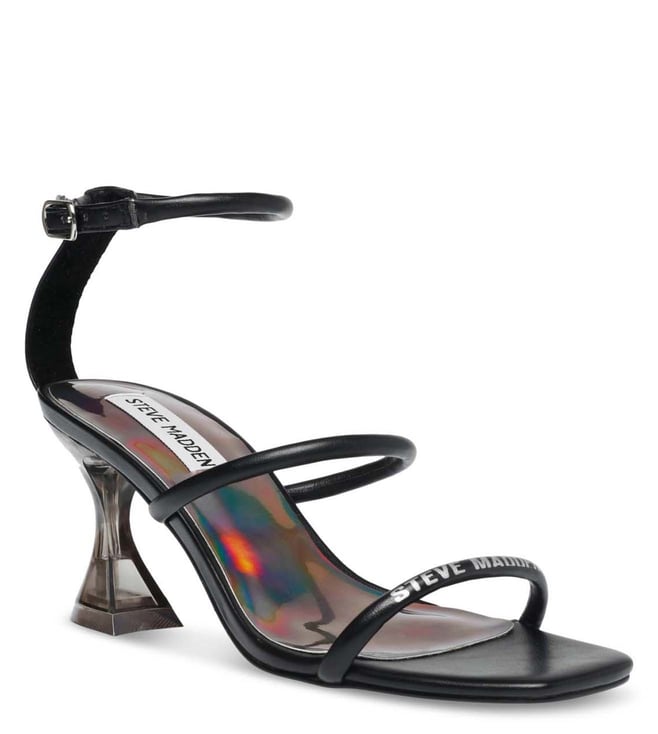 Black STASSI Ankle Strap Sandals 