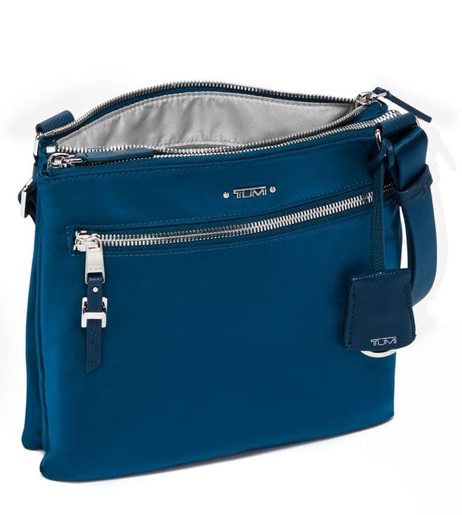 Buy Tumi Dark Turquoise Voyageur Tula Medium Cross Body Bag for Women ...