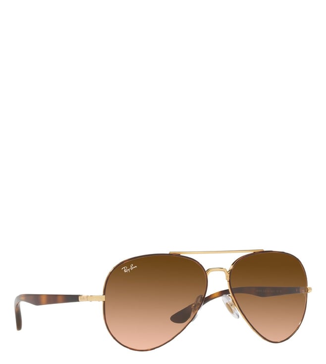 Buy Ray Ban Brown Casual Classic Aviator Unisex Sunglasses Online