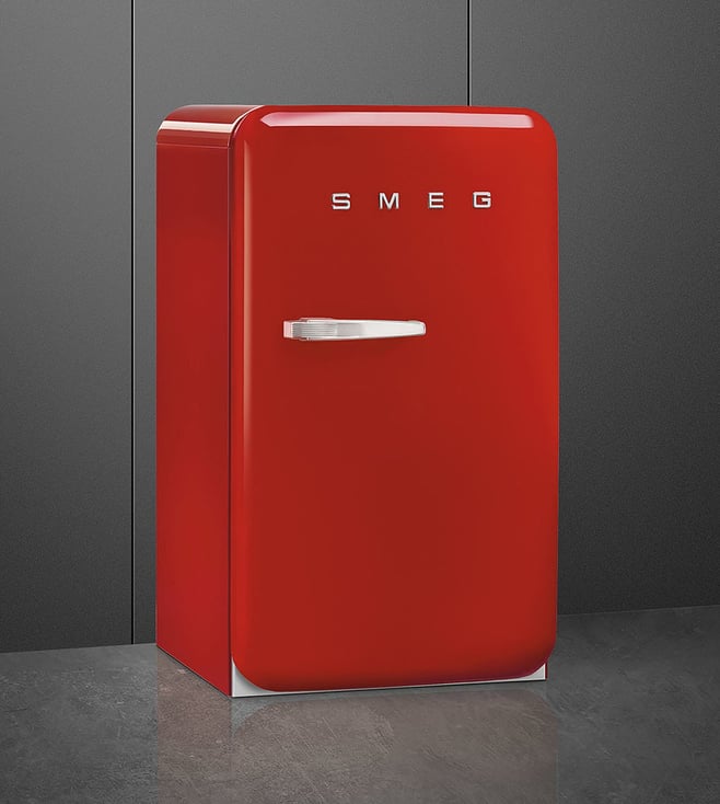 Buy Smeg Retro Glossy Red Steel Mini Refrigerator with Freezer Online ...