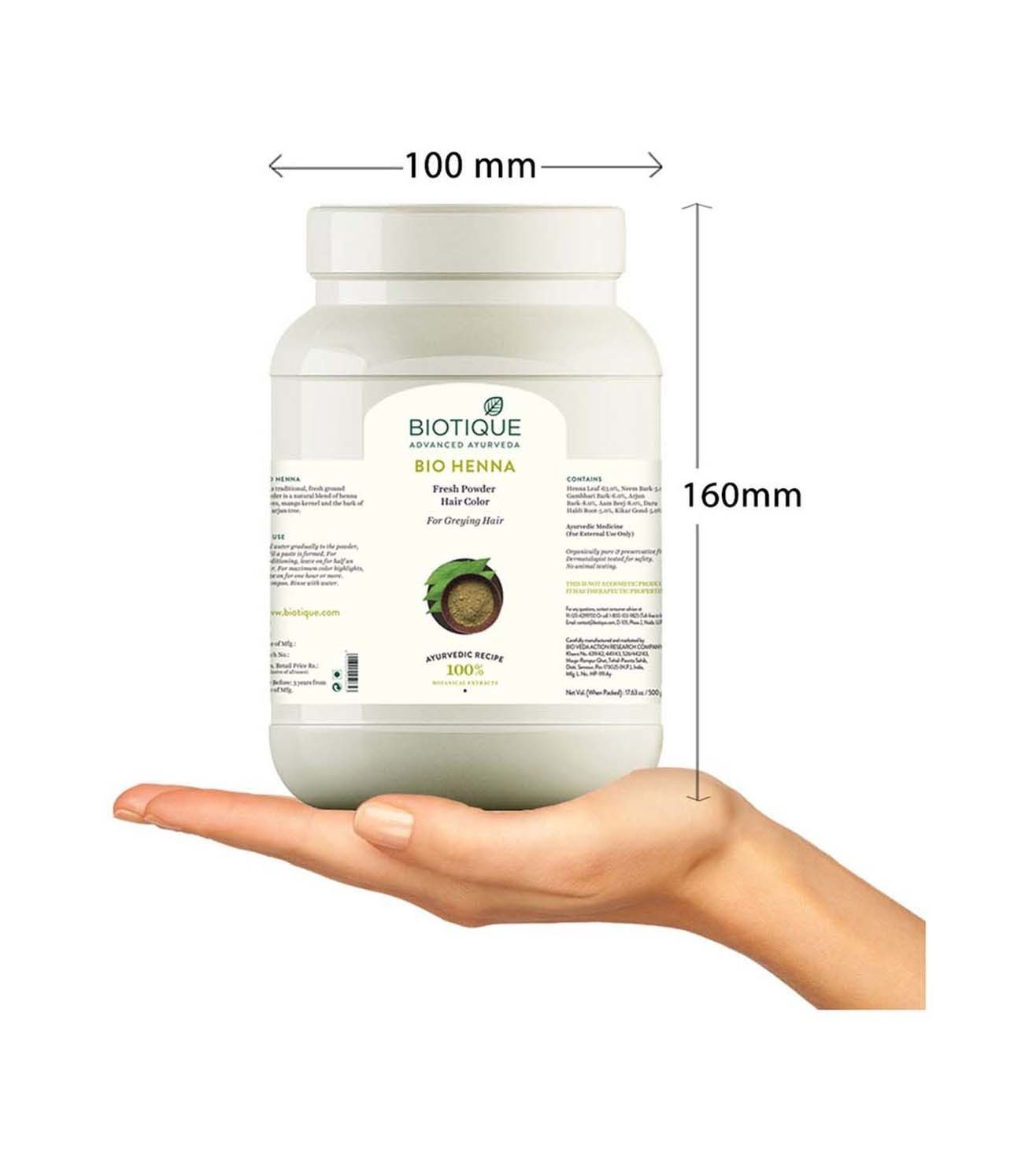 Biotique Bio Henna Fresh Powder Hair Color - 500 gm from BIOTIQUE at best  prices on Tata Beauty