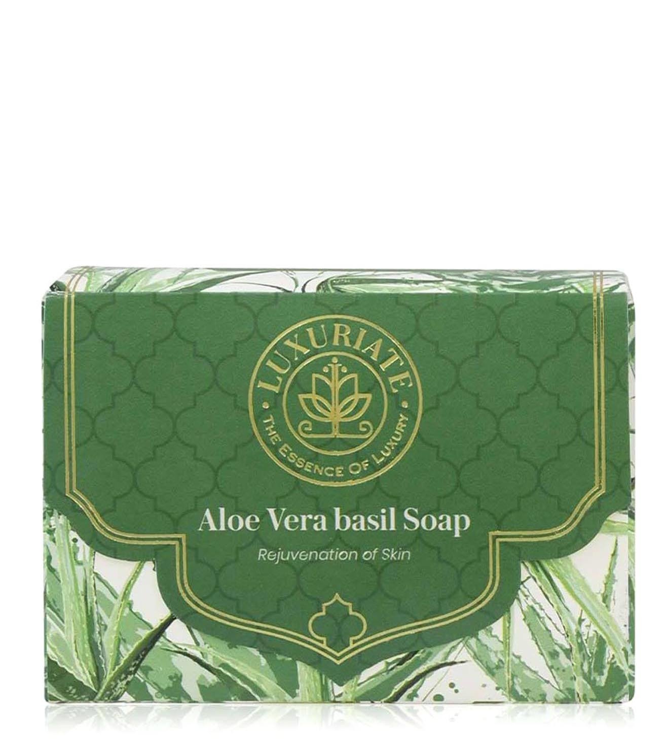 Buy Luxuriate Naturally Refreshing Aloe Vera and Basil Soaps For