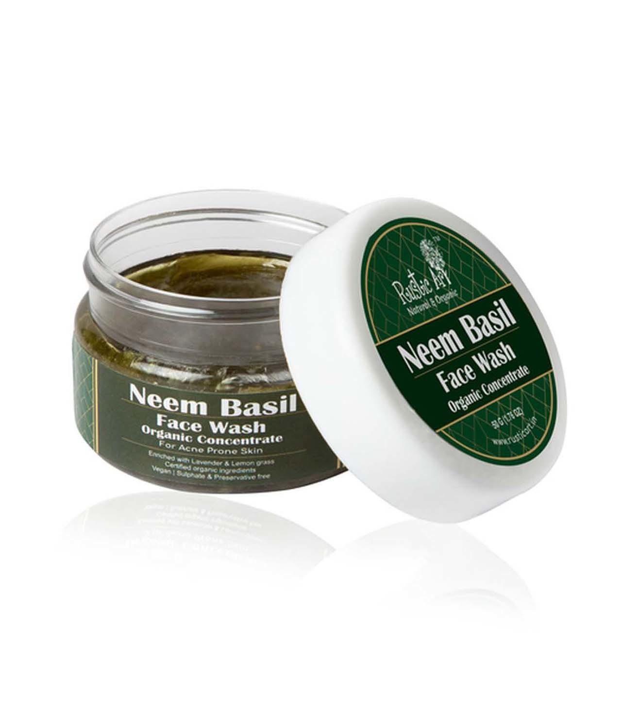 Buy Rustic Art Neem Basil Face Wash Concentrate 50 gm Online On