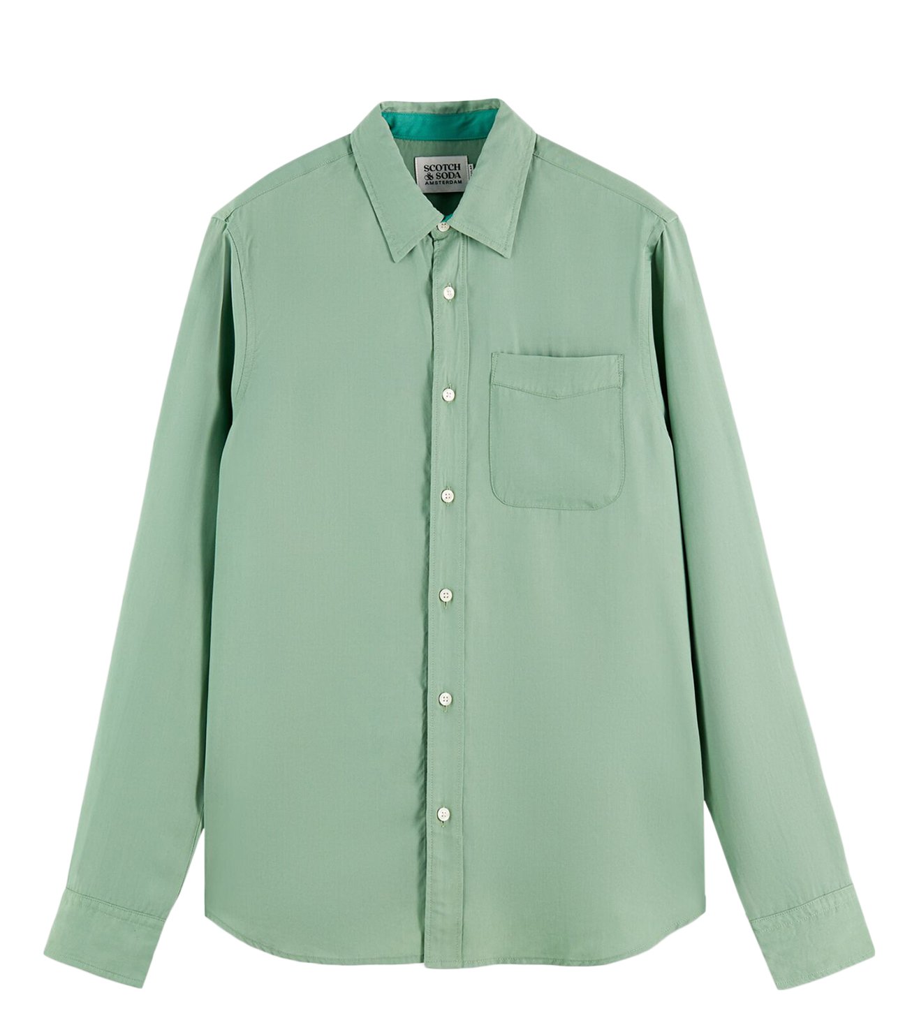 Buy Scotch & Soda Green Classic Regular Fit Shirt only at Tata CLiQ Luxury