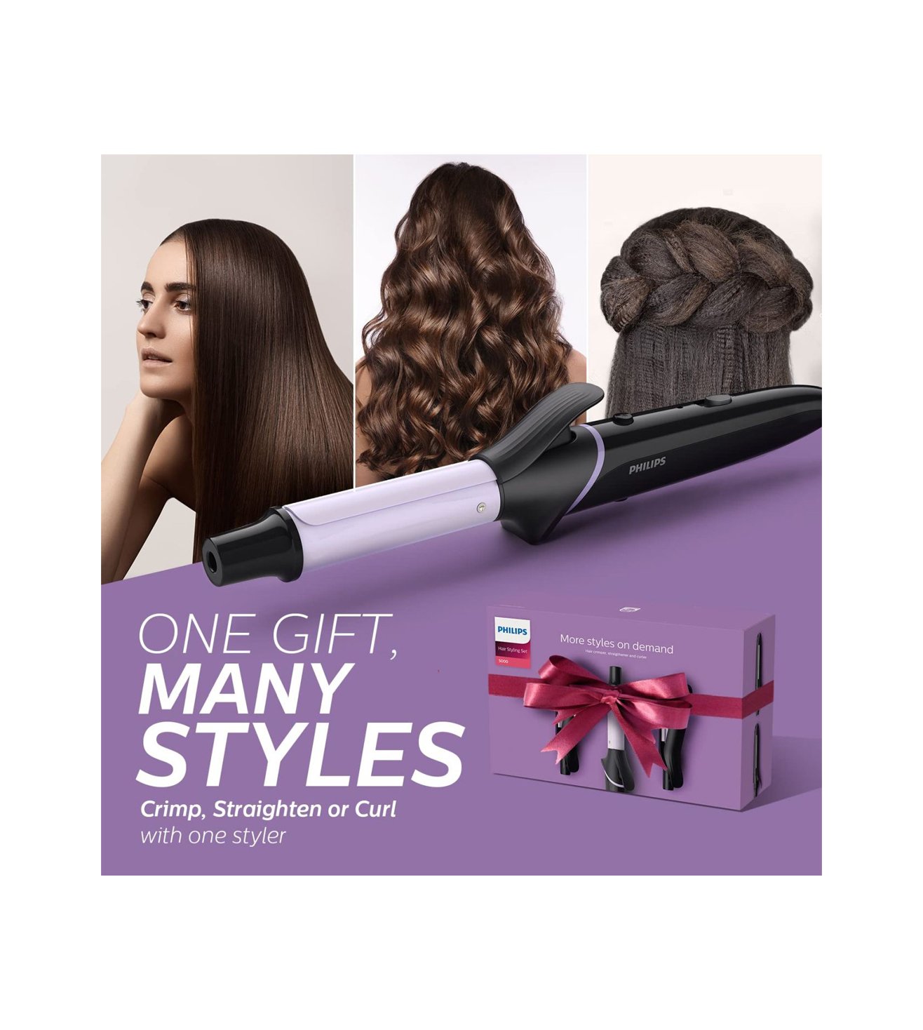 Philips hair curler and crimper best sale