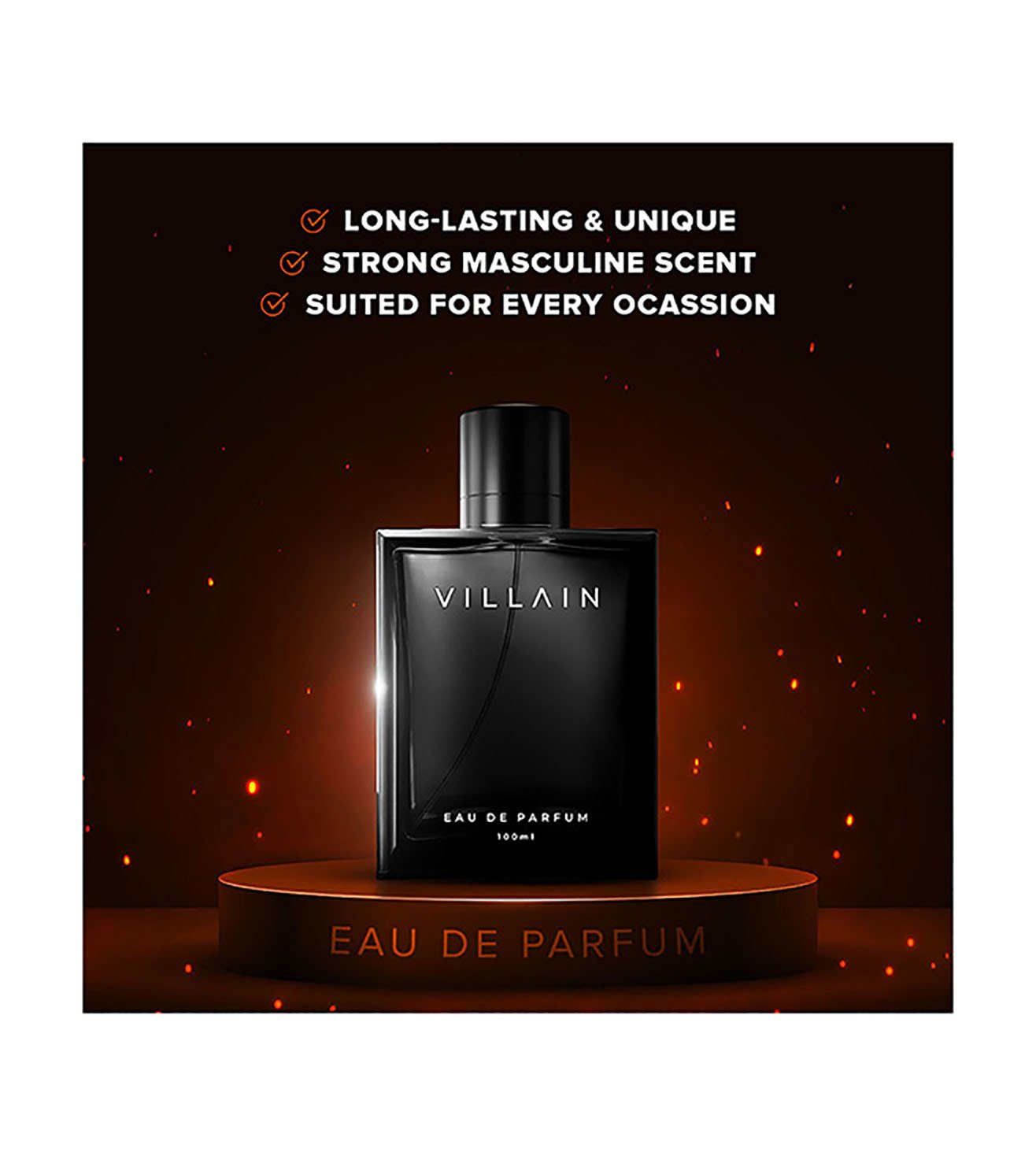 Buy VILLAIN OG Classic Perfume for Men with Silver Plated Chain