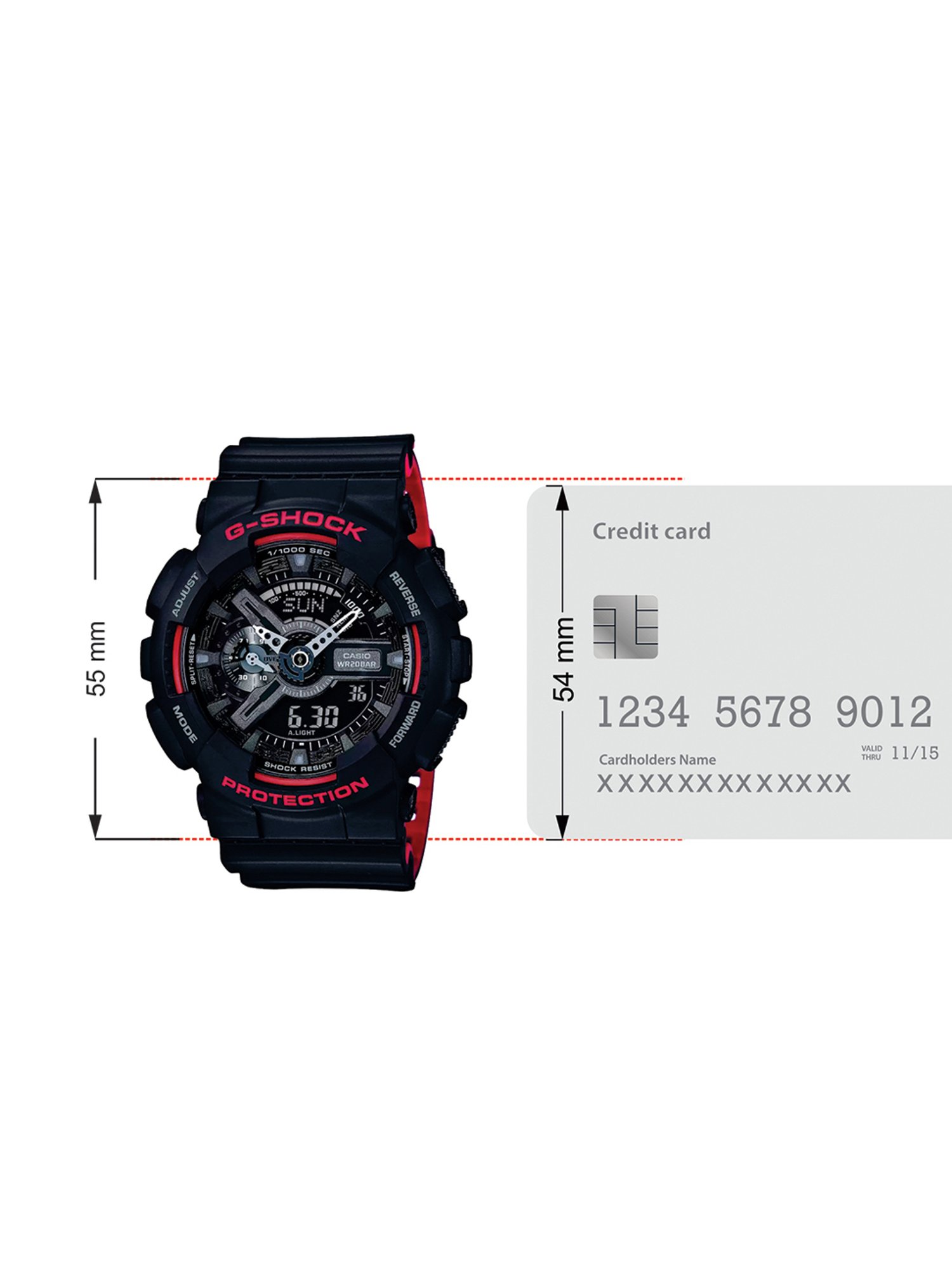 Casio GA-110HR-1ADR G-Shock Analog-Digital Watch for Men