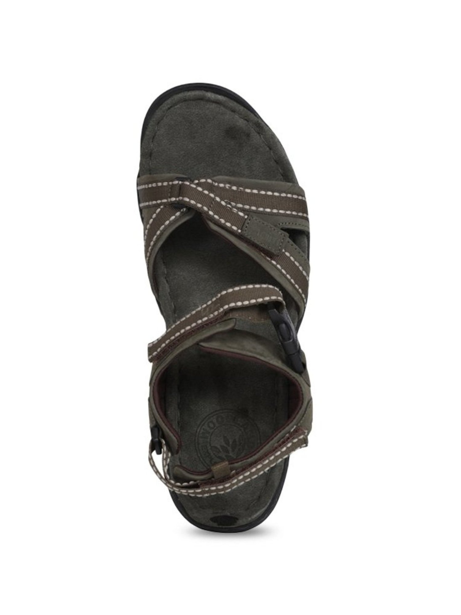 Olive Green Nubuk Milled Granite Mens Sandal