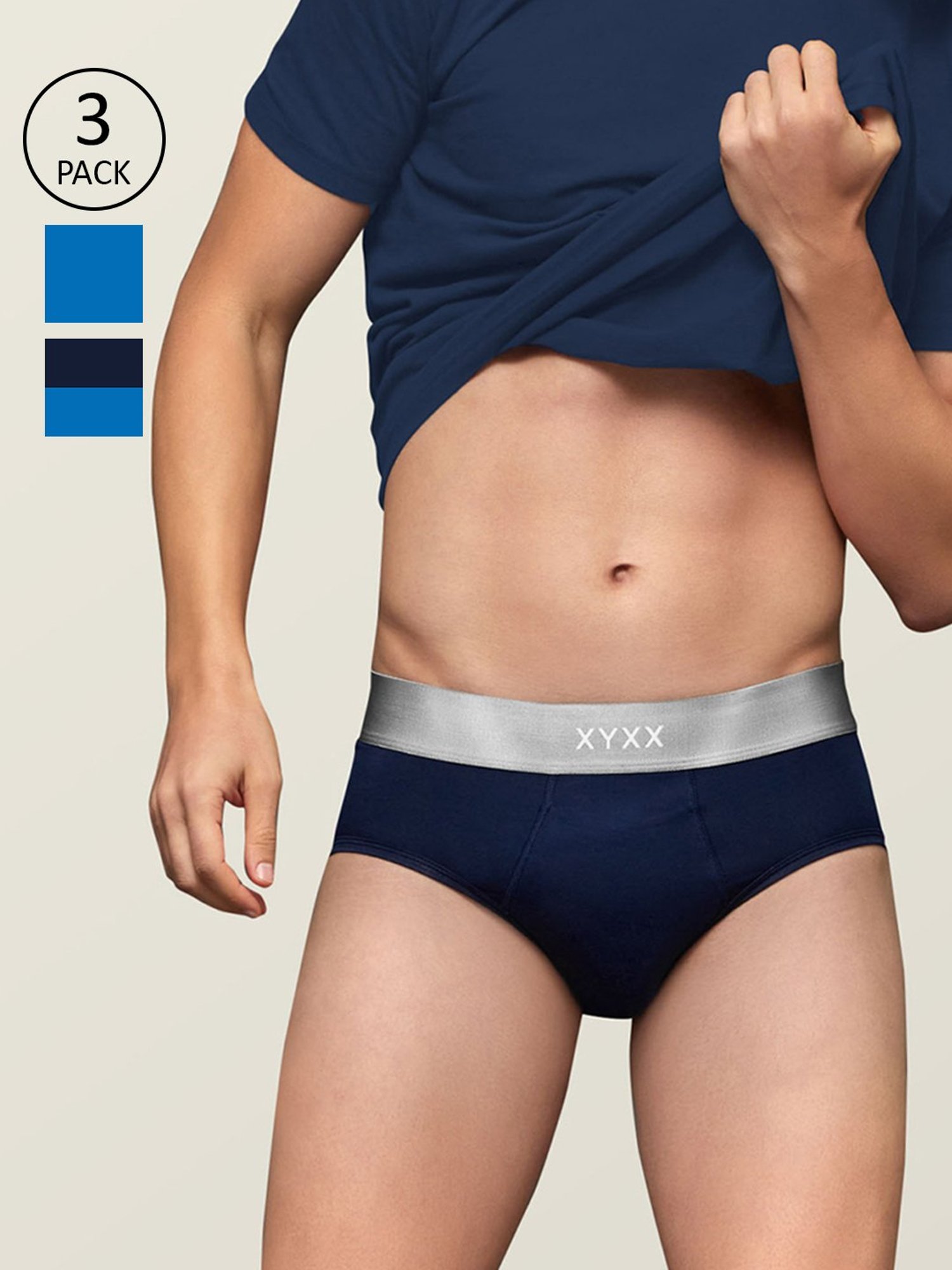 Buy XYXX Multicolor Regular Fit Briefs - Pack of 3 for Men's Online @ Tata  CLiQ