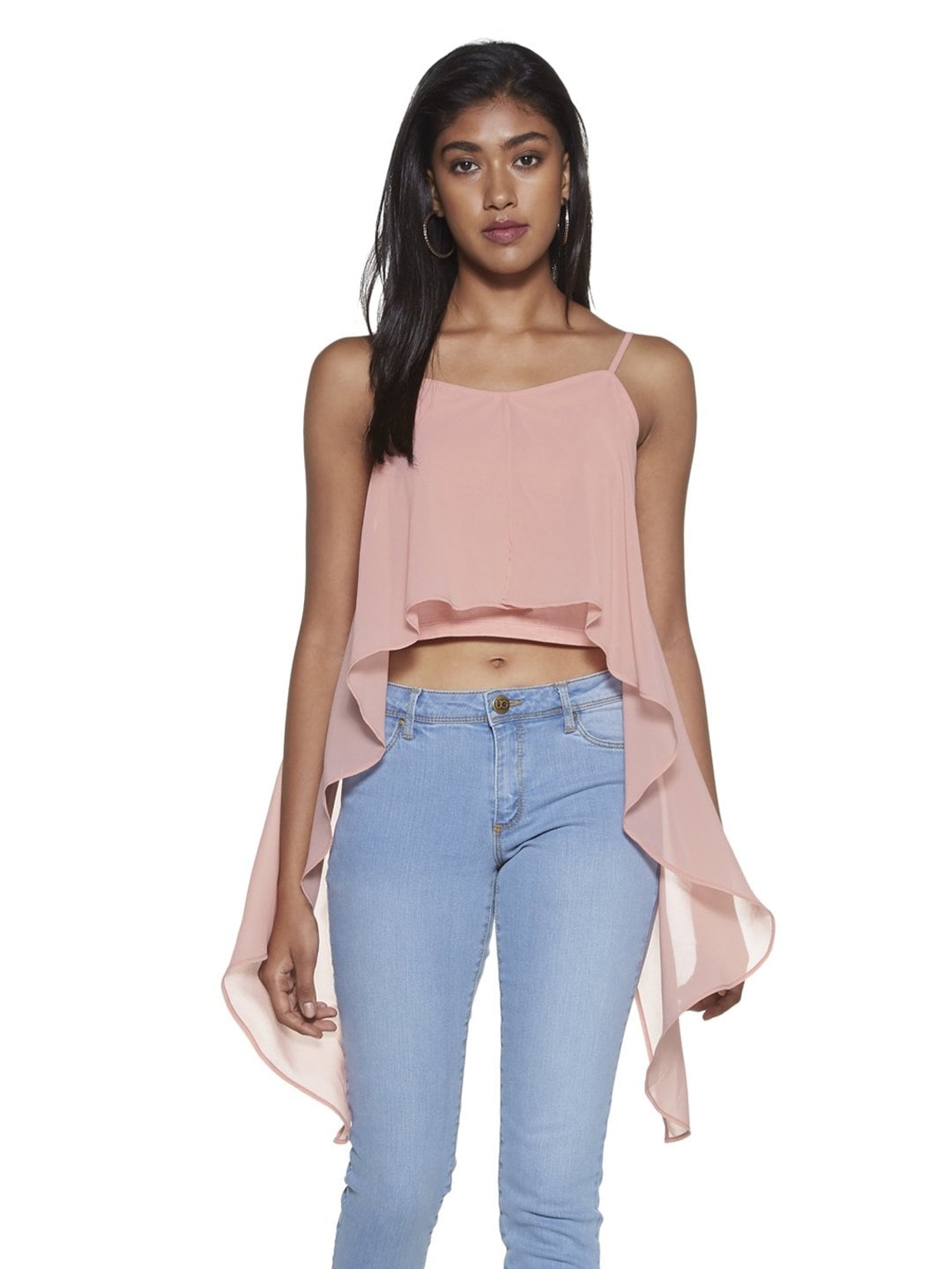 ぺっぱー 　no3 Buy Nuon by Westside Pink Asymmetrical Ray Top for Women Online
