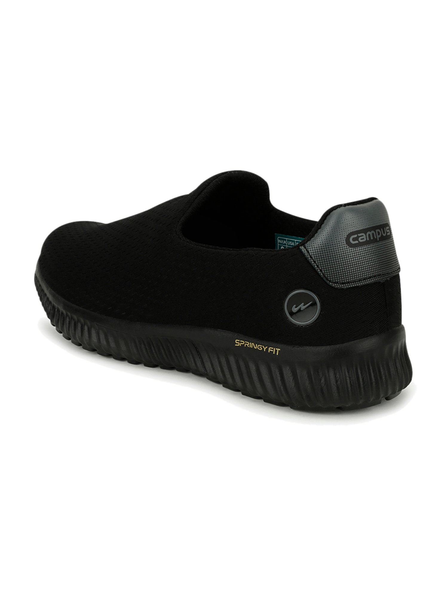 Buy Campus Oxyfit Black Walking Shoes 