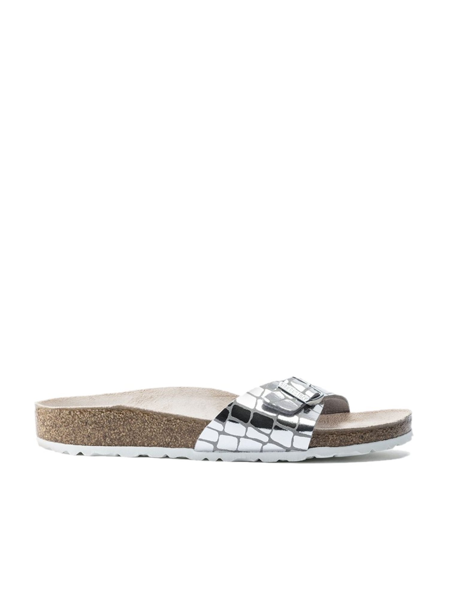 Silver birkenstocks madrid hot sale