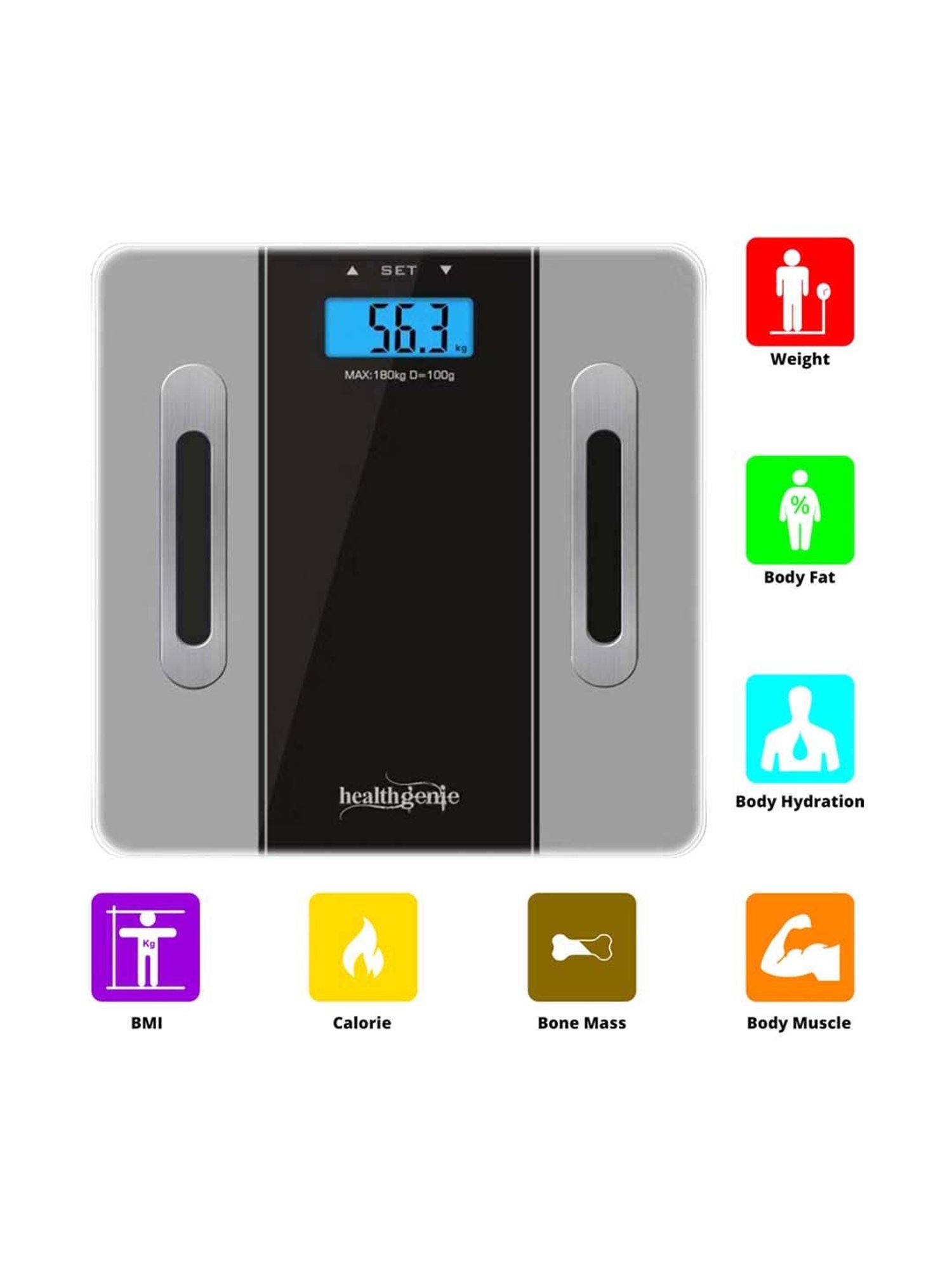 Healthgenie Digital Personal Body Fitness Monitor Fat Analyzer and Weighing  Scale Body Fat Analyzer - Healthgenie 