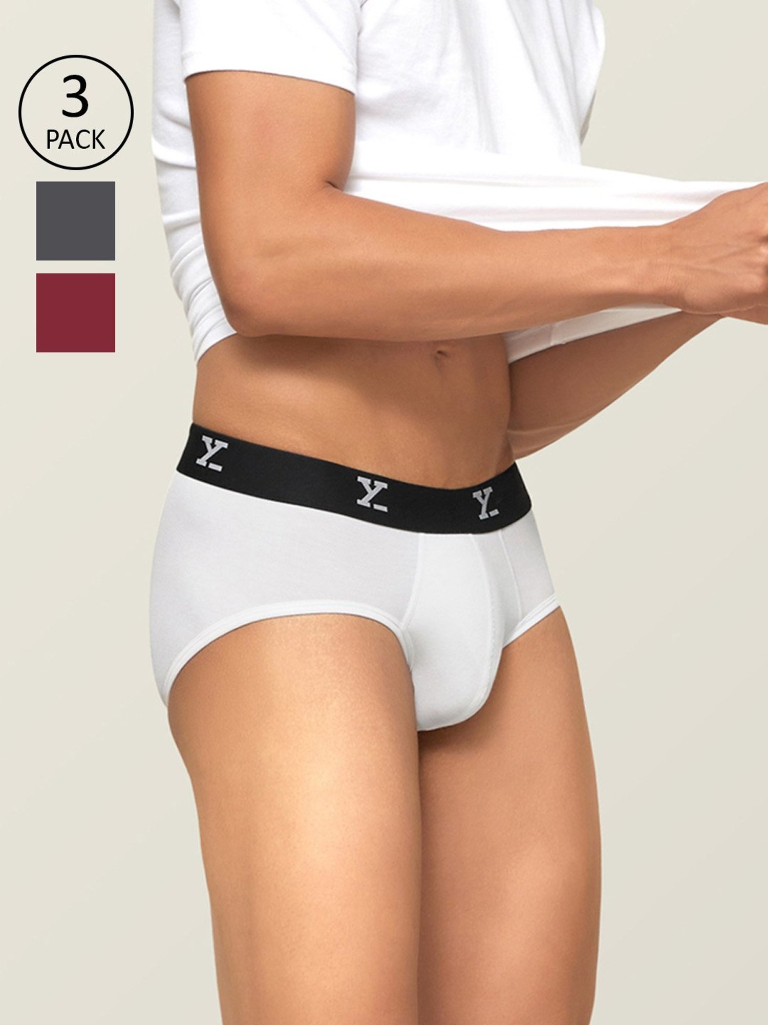 Buy XYXX Multicolor Heathered Briefs - Pack of 3 for Men's Online @ Tata  CLiQ