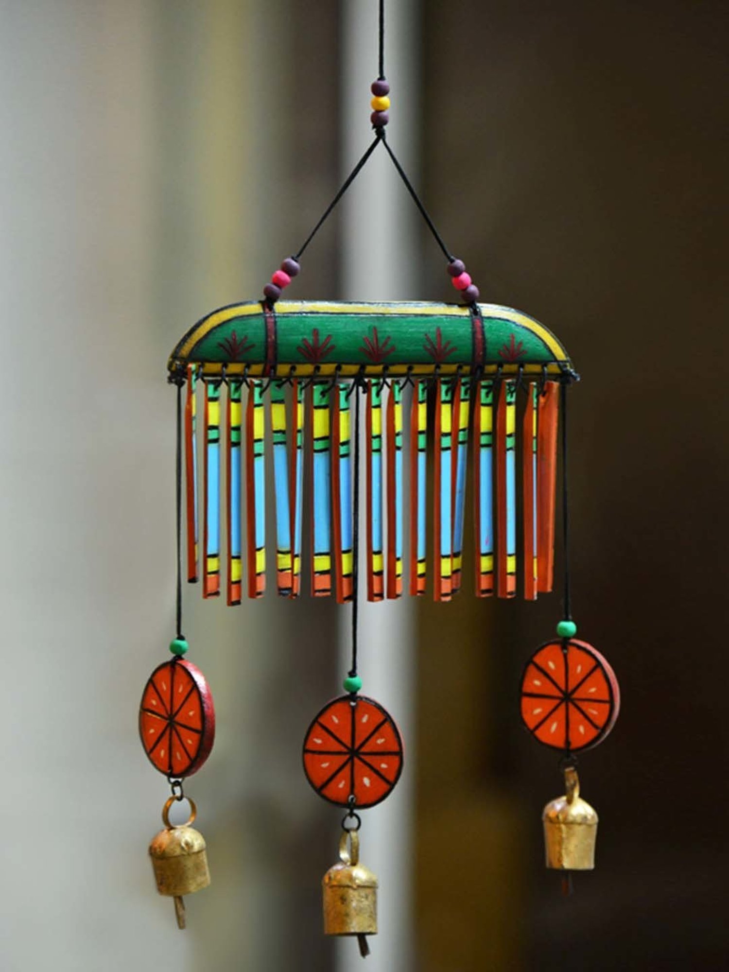 Buy ExclusiveLane Elegant Peacock Hand-Etched Gold Brass Hanging Bell at  Best Price @ Tata CLiQ