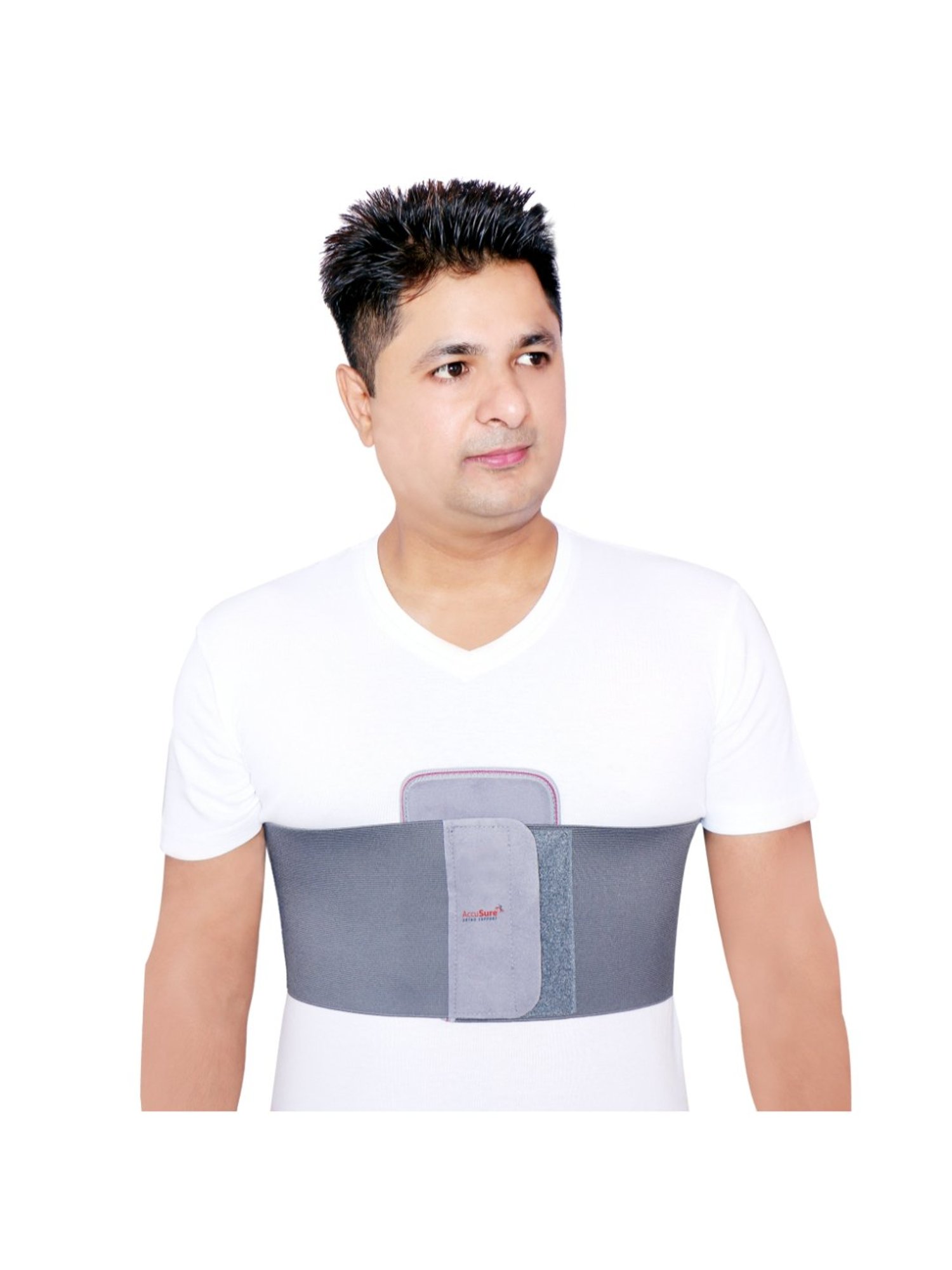 Buy AccuSure B2 Cotton Fabric Rib Belt Support - Size L (Grey) Online At  Best Price @ Tata CLiQ