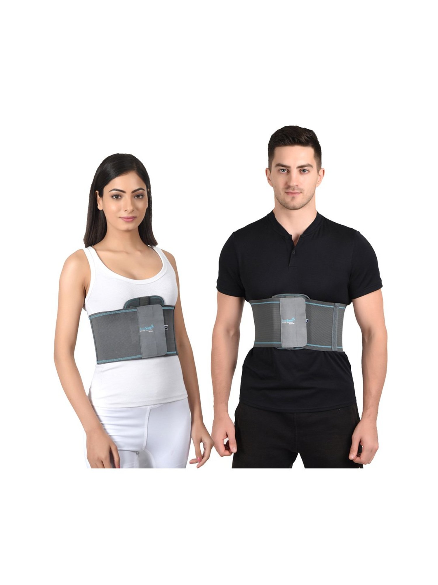Buy AccuSure B2 Cotton Fabric Rib Belt Support - Size L (Grey) Online At Best  Price @ Tata CLiQ