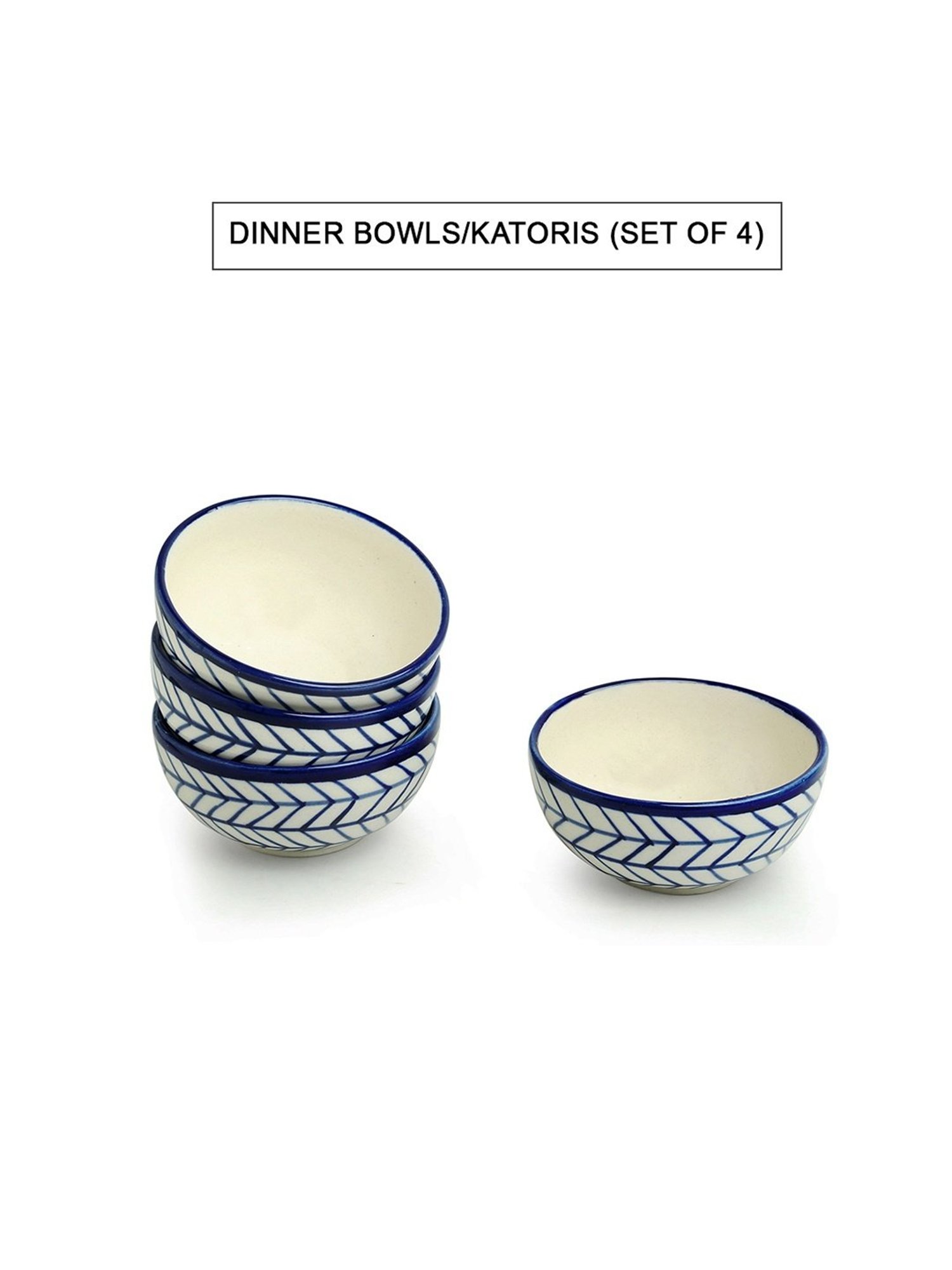 Buy ExclusiveLane Ceramic Dinner Plates - With Serving Bowls & Katoris,  Earthen Turquoise, Hand Glazed, Microwave Safe Online at Best Price of Rs  3560 - bigbasket