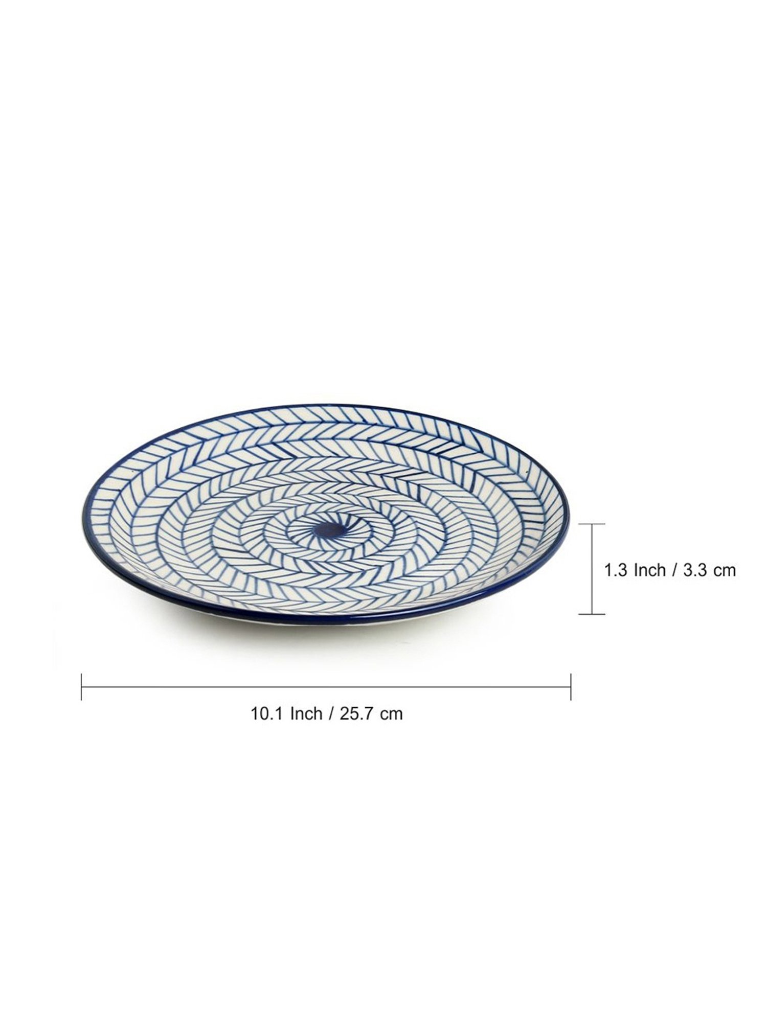 Buy ExclusiveLane Ceramic Dinner Plates - With Serving Bowls & Katoris,  Earthen Turquoise, Hand Glazed, Microwave Safe Online at Best Price of Rs  3560 - bigbasket