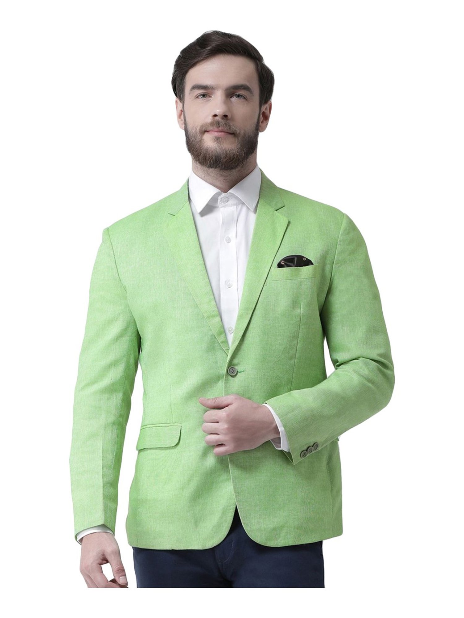 Buy Hang Up Parrot Linen Regular Fit Blazer for Mens Online Tata