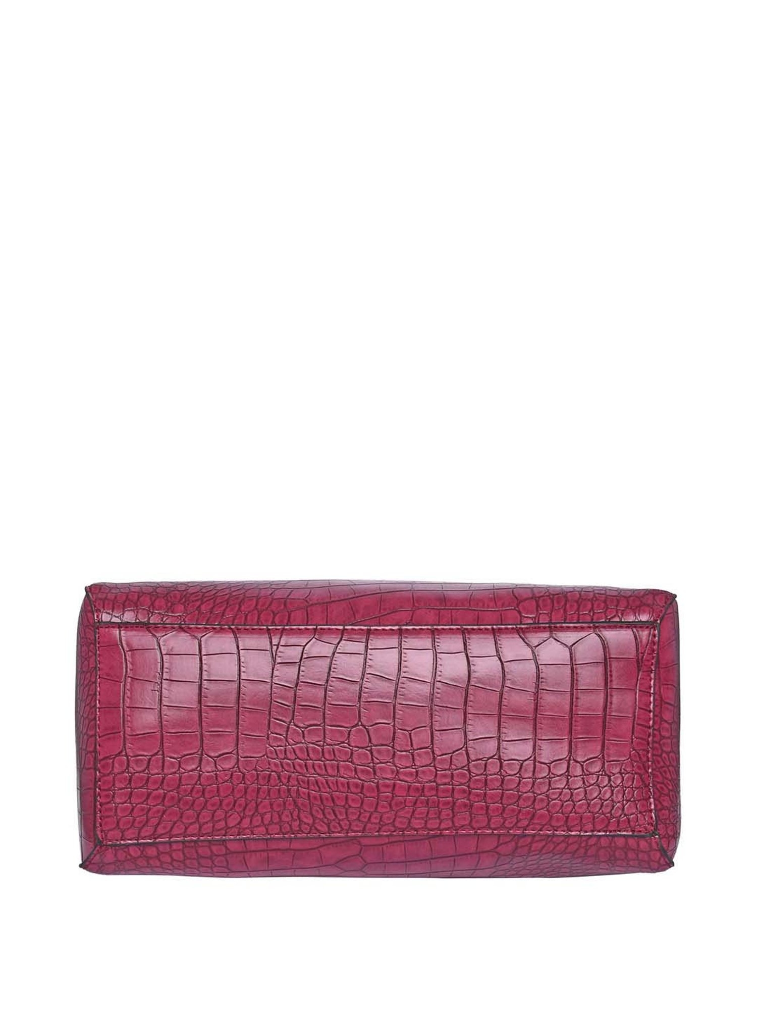 Buy Accessorize London Gemma Croc Purple Textured Medium Handbag For Women  At Best Price @ Tata CLiQ