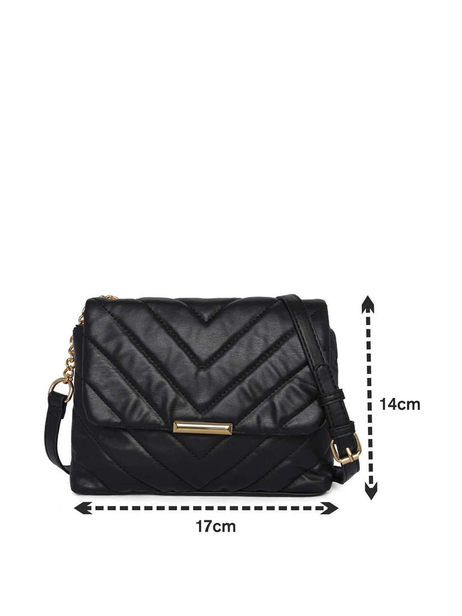 Accessorize London Women's Faux Leather Quilted Mini Purse Sling Bag