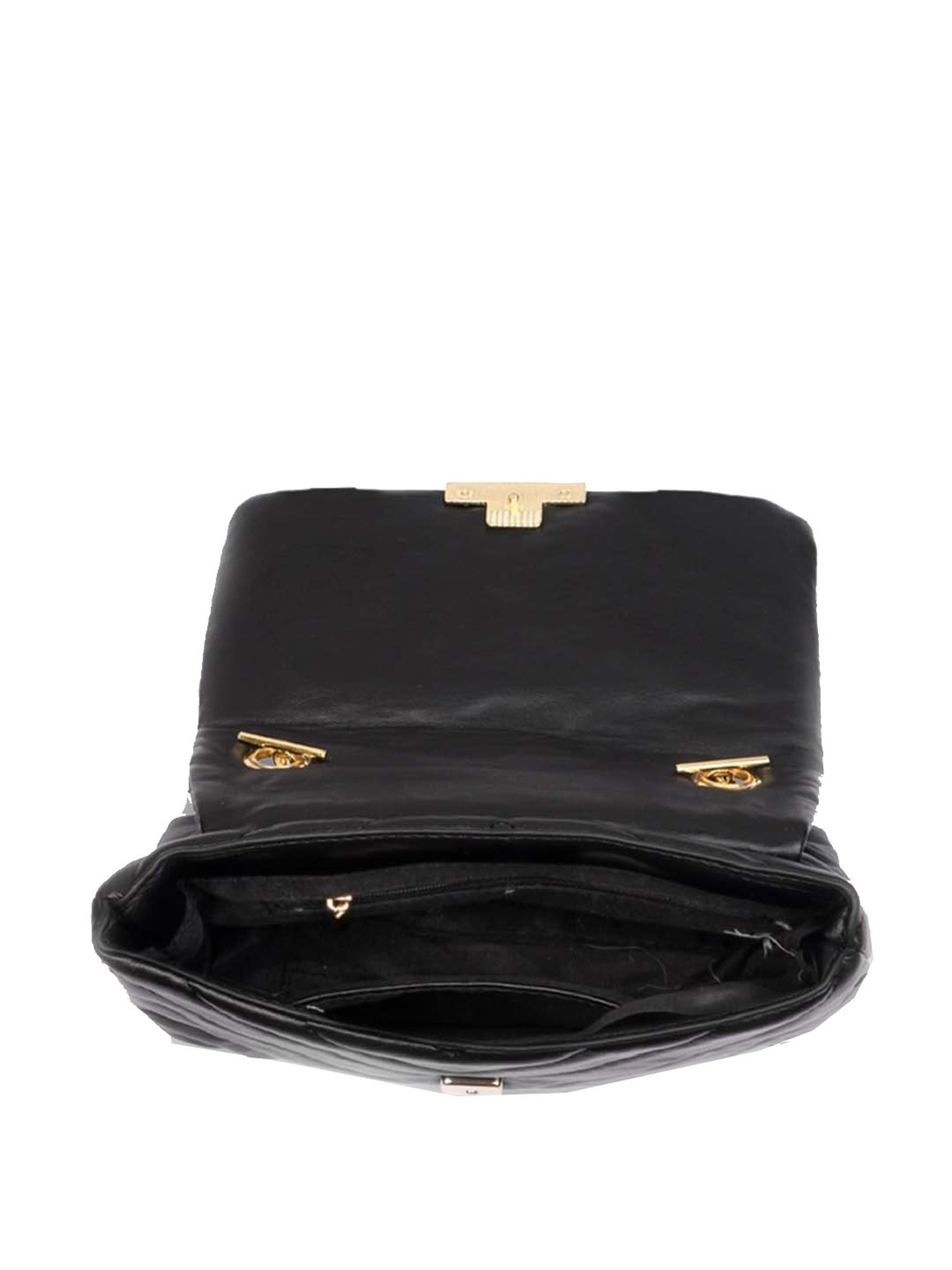 Accessorize London Women's Faux Leather Black Eva Quilt Shoulder Sling bag (Onesize) by Myntra
