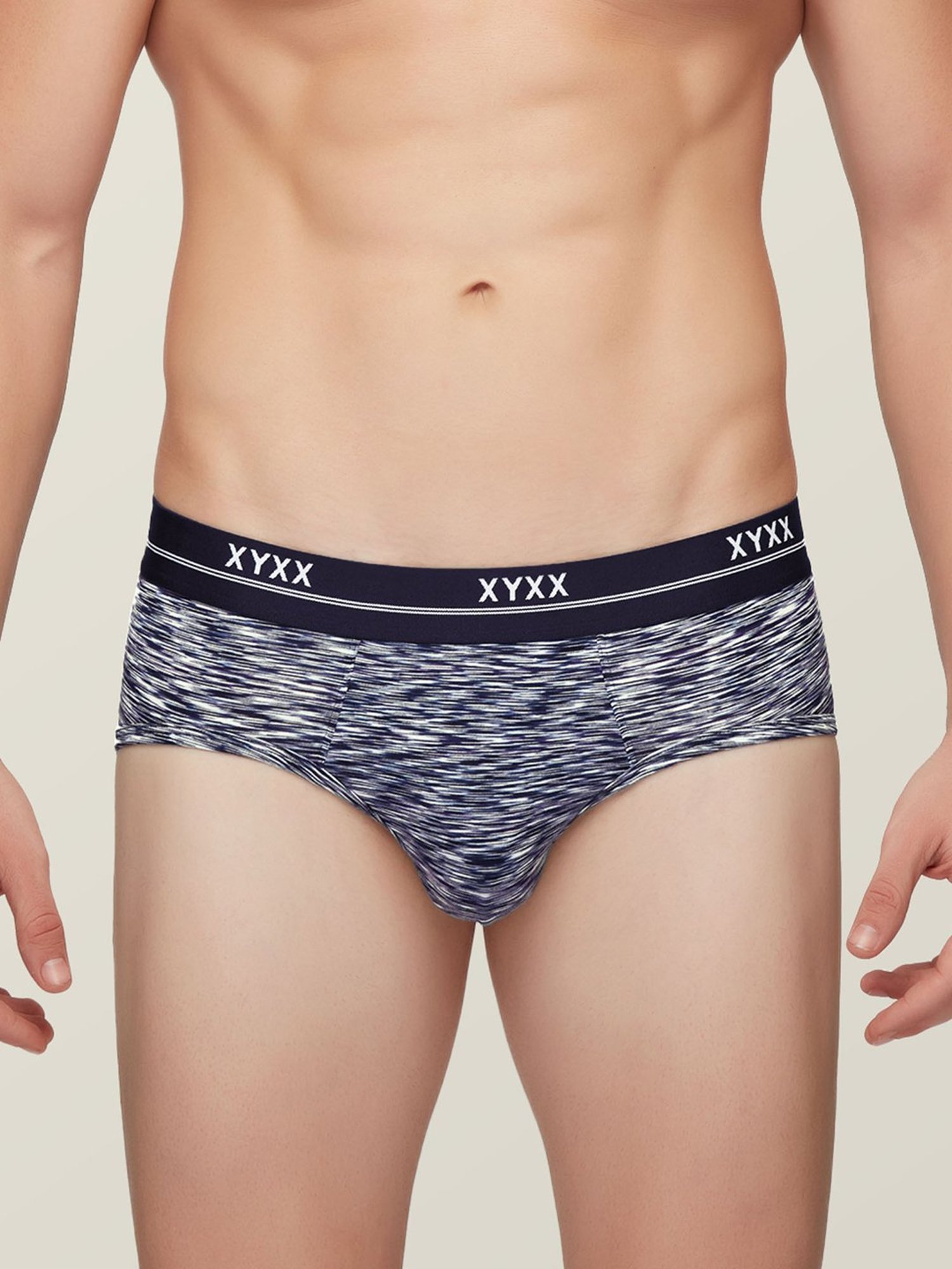 Buy XYXX Navy & Beige Heathered Briefs - Pack of 2 for Men's Online @ Tata  CLiQ