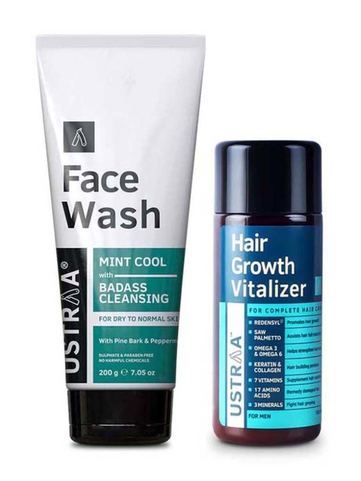 Ustraa Hair Growth Kit -Anti Hairfall Shampoo, Hair Growth Vitalizer & Hair  Growth Cream