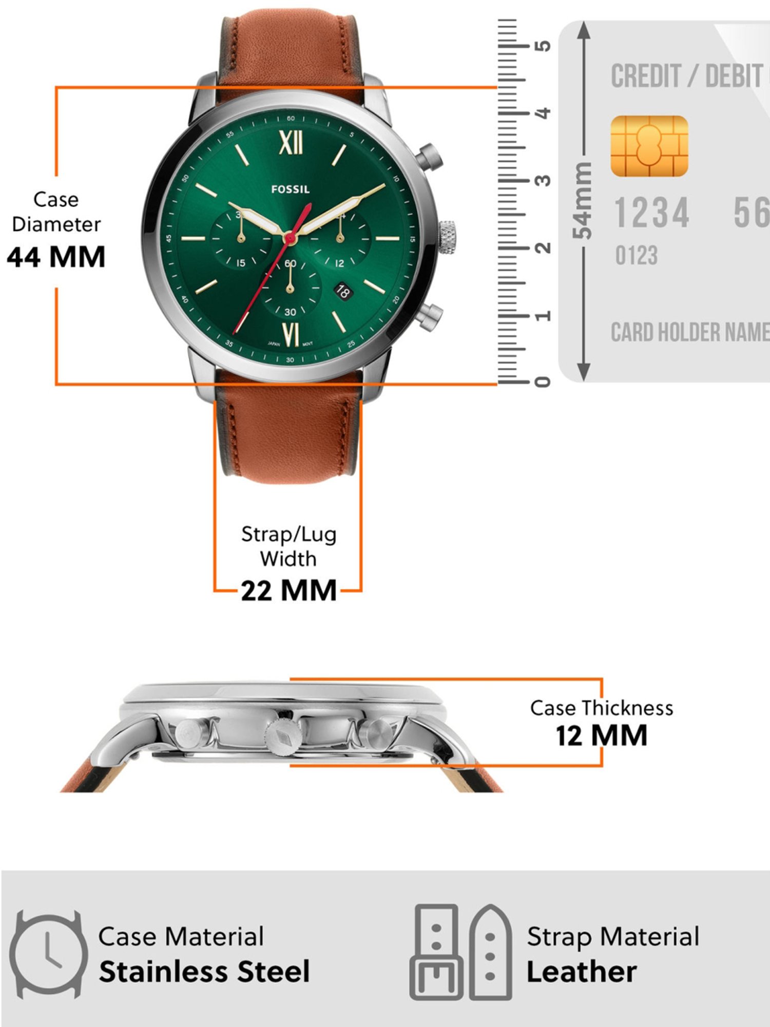 Buy Fossil FS5735 Neutra Chrono Analog 
