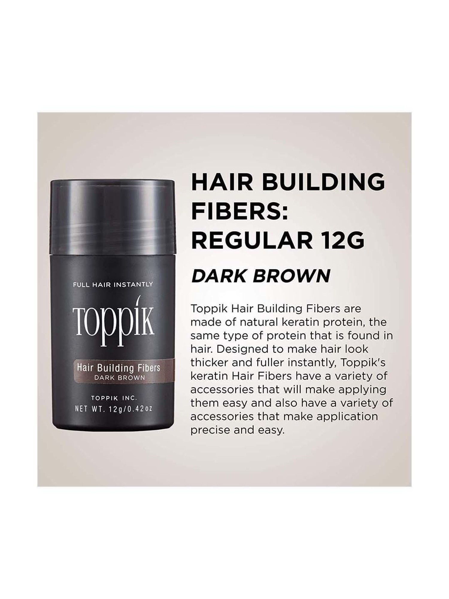 Buy TOPPIK Hair Building Fibers Brown - 12 gm Online At Best Price @ Tata  CLiQ