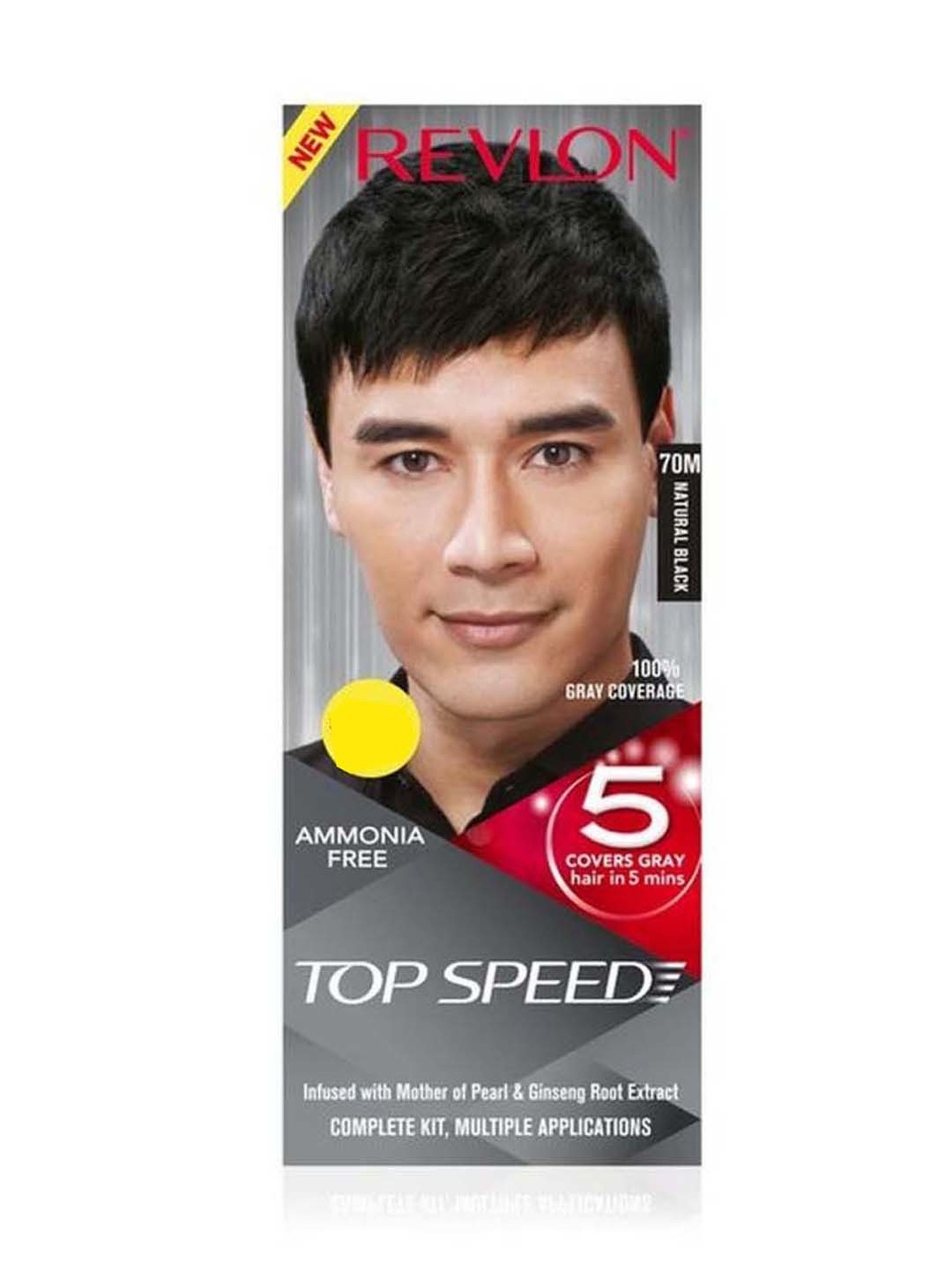 Buy Revlon Top Speed Hair Color Natural Black 70M - 40 gm + 15 ml Online At  Best Price @ Tata CLiQ