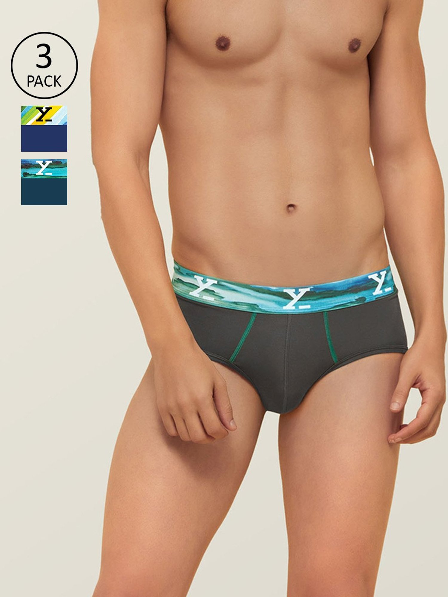 Buy XYXX Multicolor Regular Fit Briefs - Pack of 3 for Men's Online @ Tata  CLiQ
