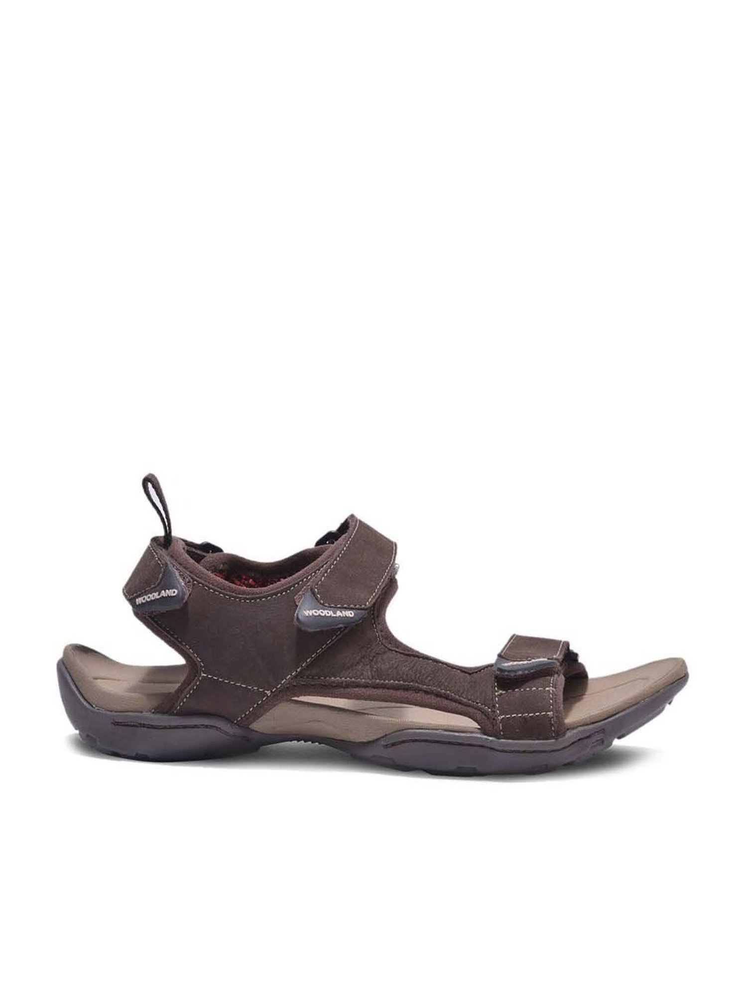 Buy WOODLAND Tan Mens Leather Slipon Sandals | Shoppers Stop