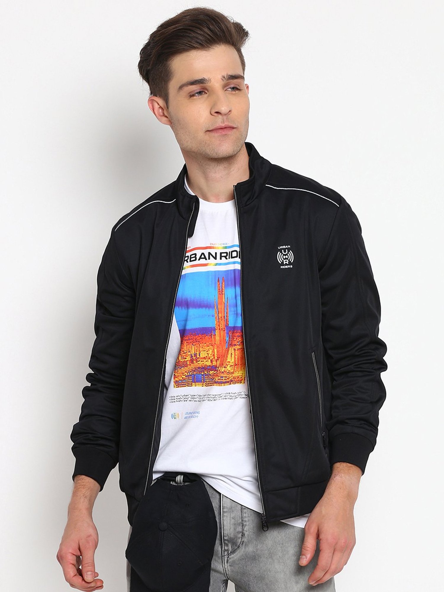Buy Lee Black Regular Fit Jacket for Men Online @ Tata CLiQ