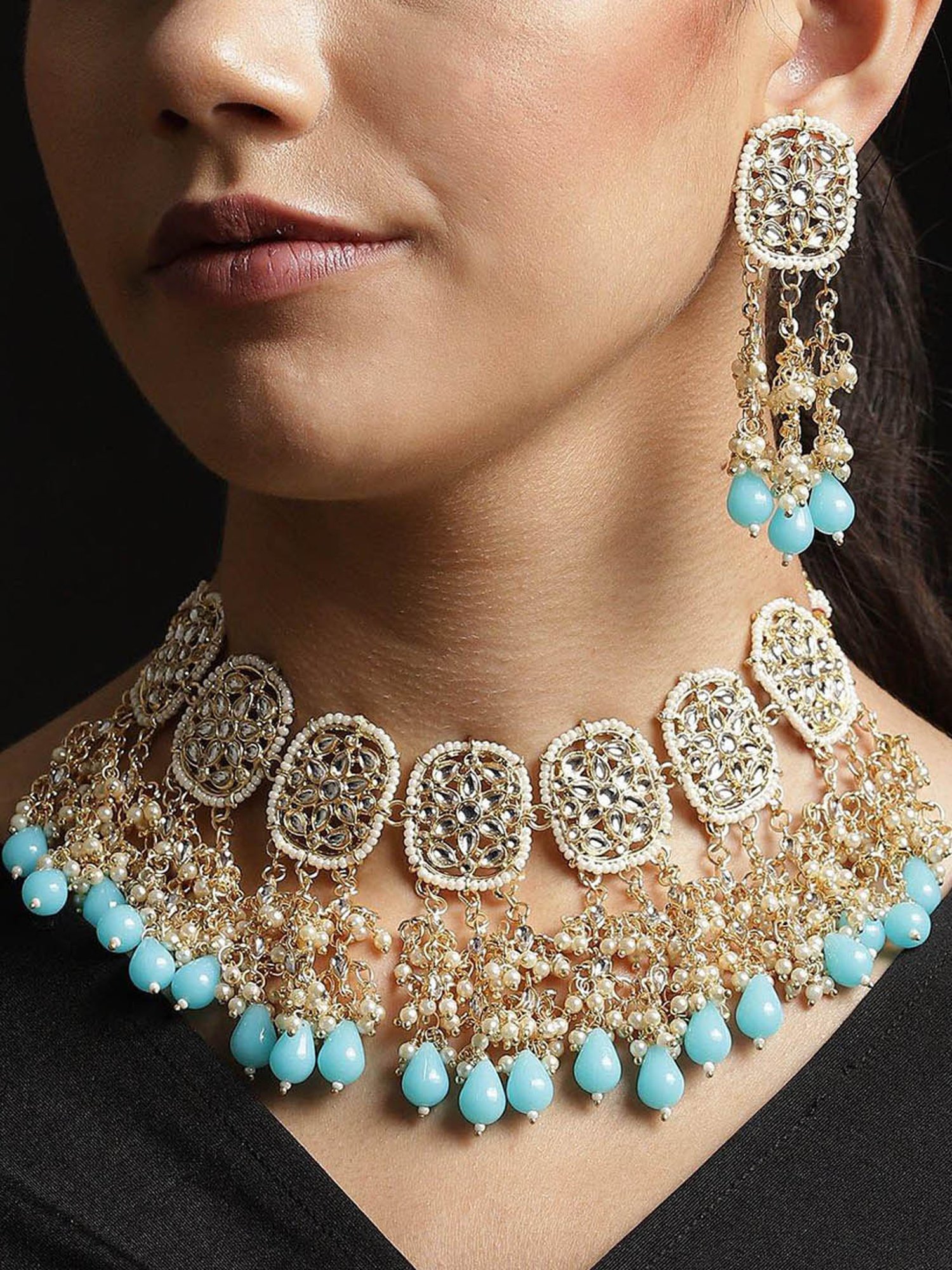 Details more than 157 chandelier earrings and necklace set latest
