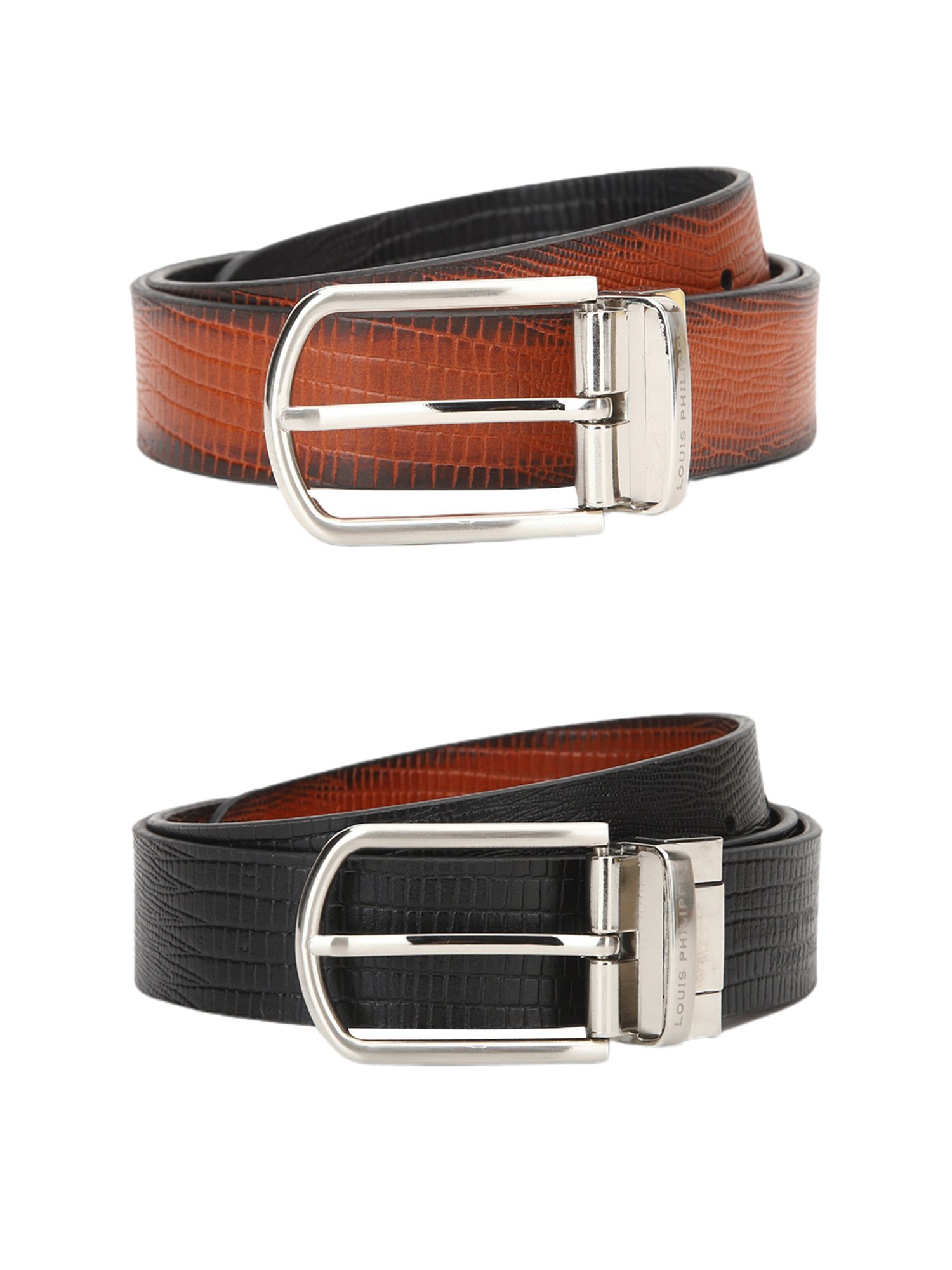 Buy Louis Philippe Black Textured Reversible Belt for Men at Best Price @  Tata CLiQ