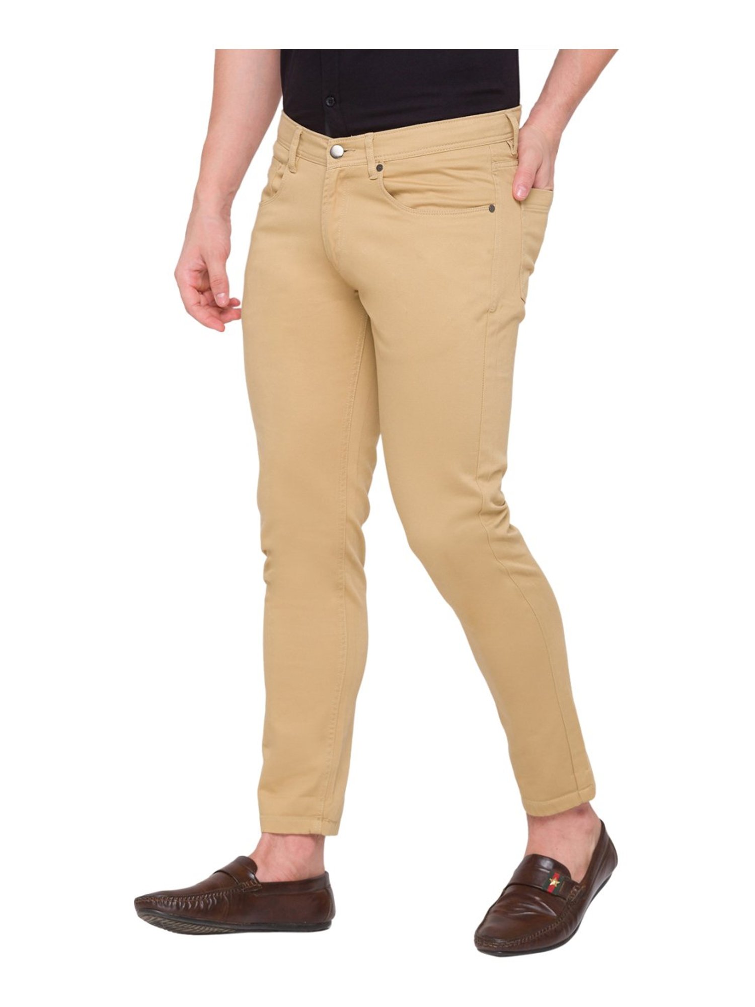 Buy Spykar Mud Brown Cotton Slim Fit Regular Length Trousers For Men Online  at Best Prices in India - JioMart.