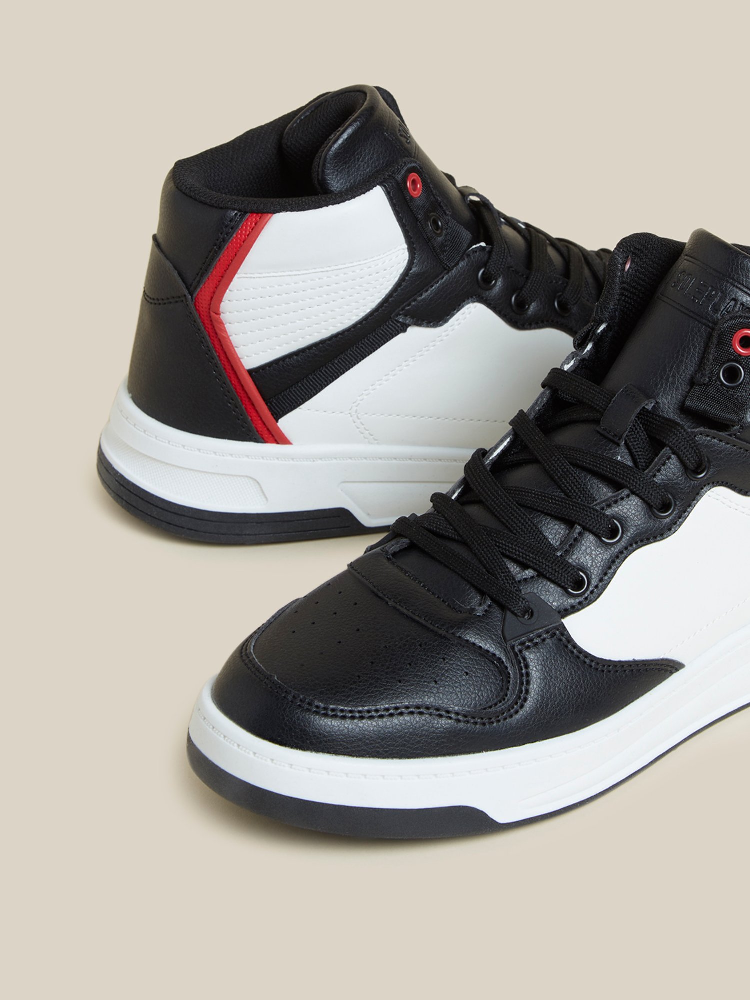 soleplay by westside black high top sneakers