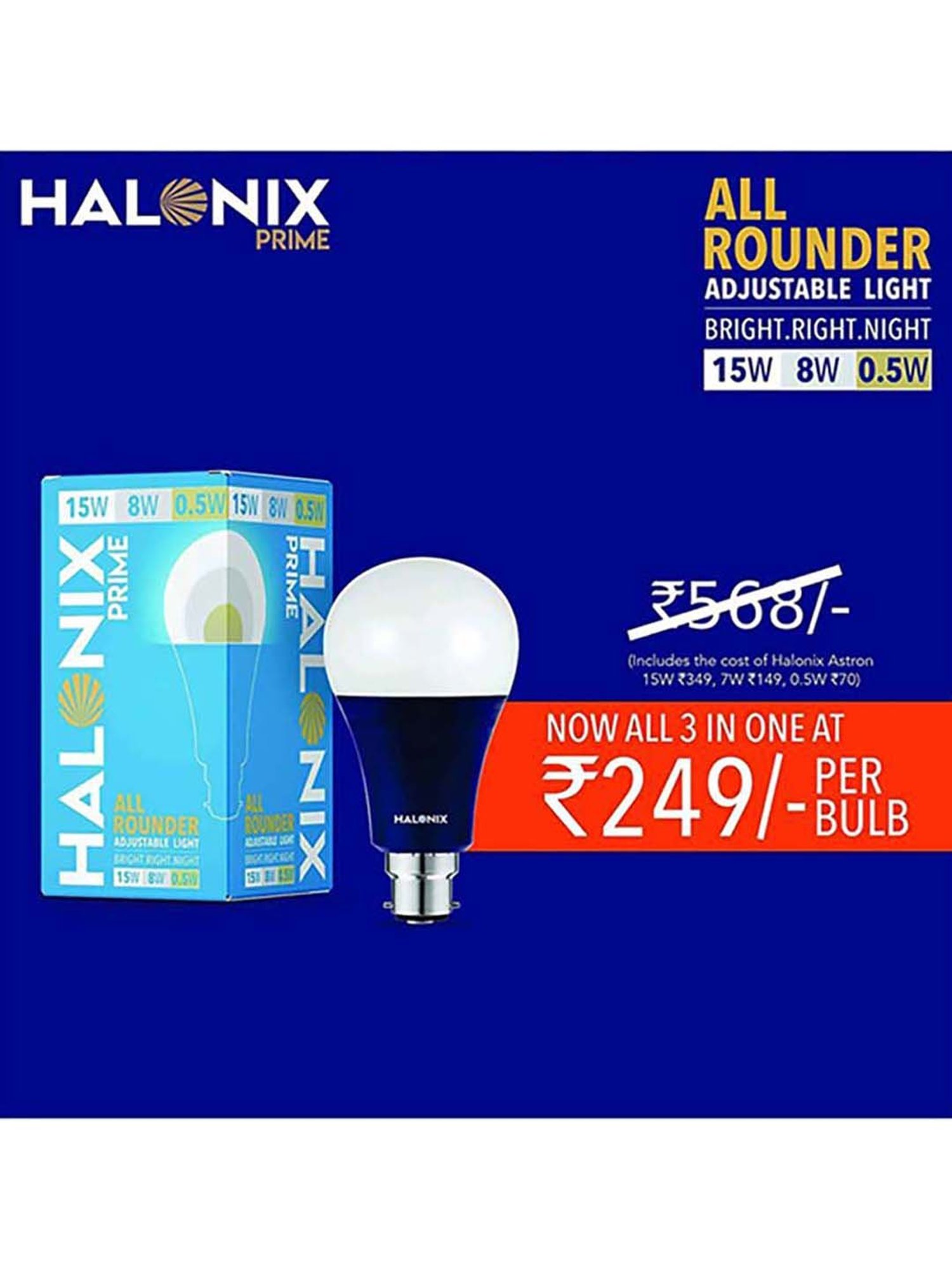 Halonix led deals bulb 15w price