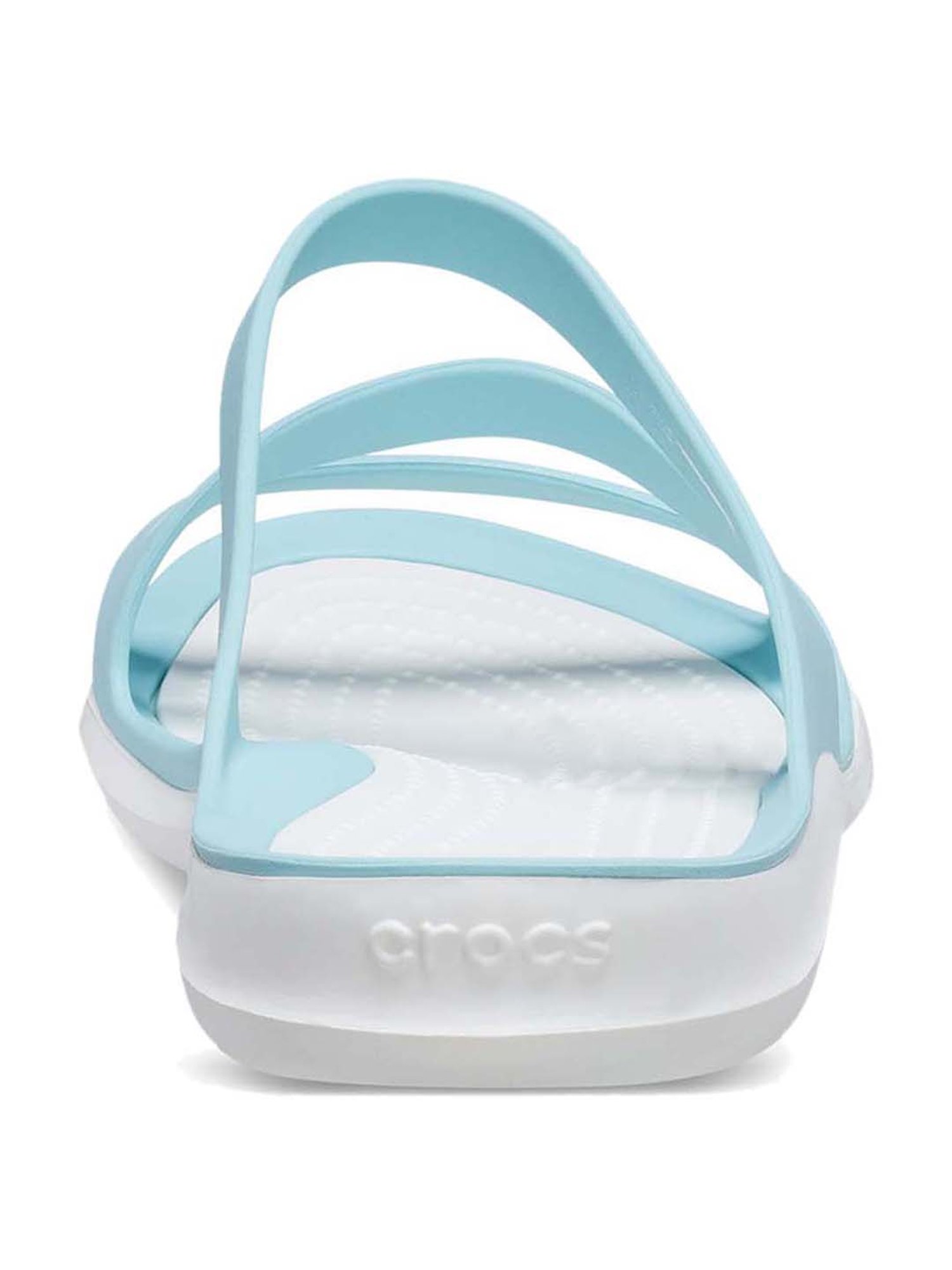 Crocs Swiftwater Sandal Smoke/White Womens Flexible Slip On Multipurpo –  The Shoe Centre