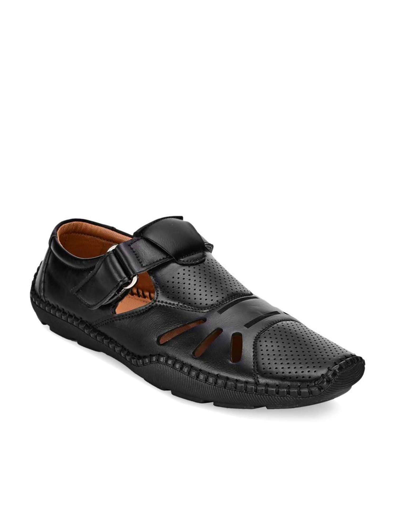Buy Giorgio Men's Black Fisherman Sandals for Men at Best Price