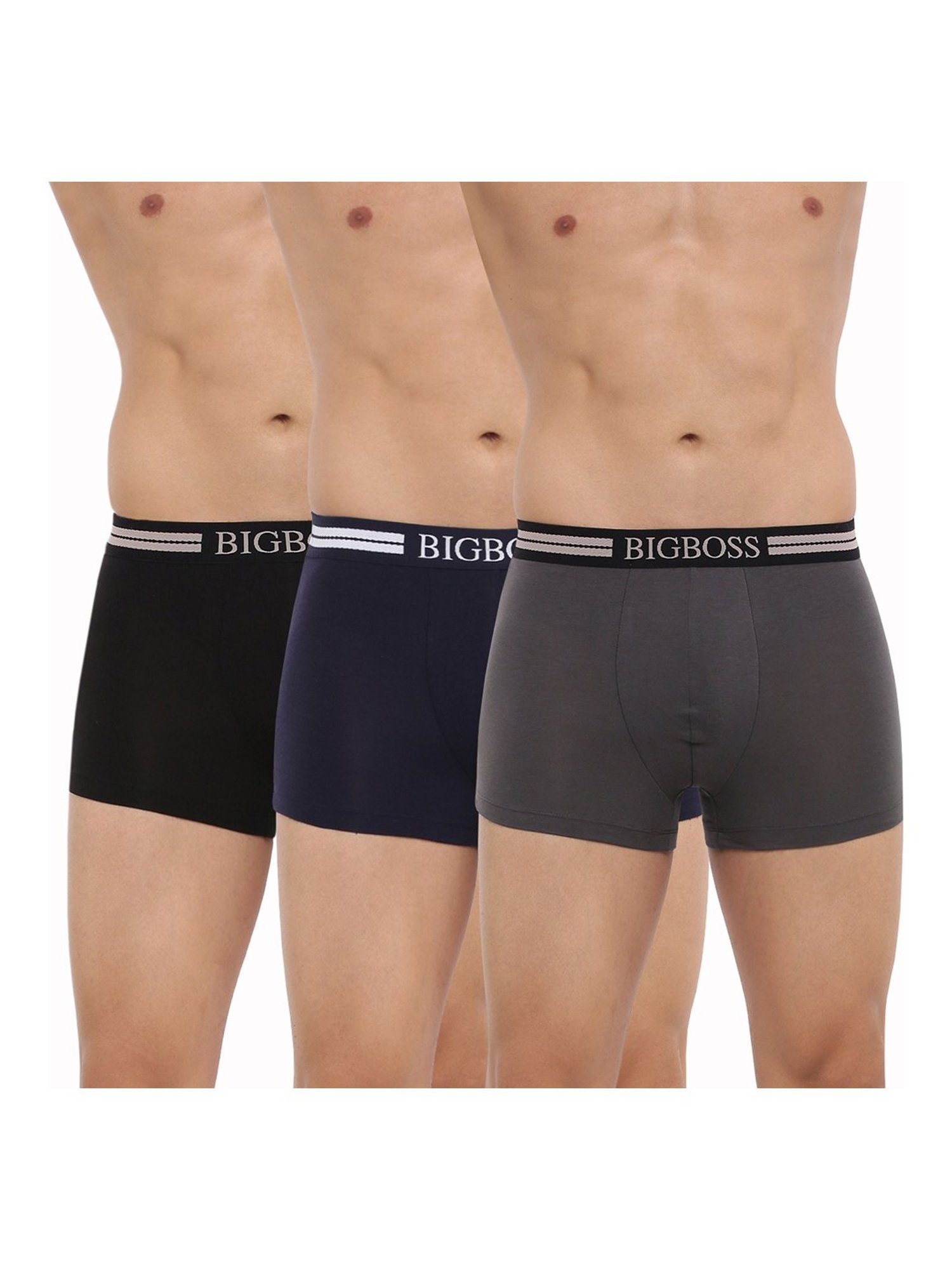 Buy Dollar Bigboss Solid Trunks - Assorted ,Pack Of 3 Online at Low Prices  in India 