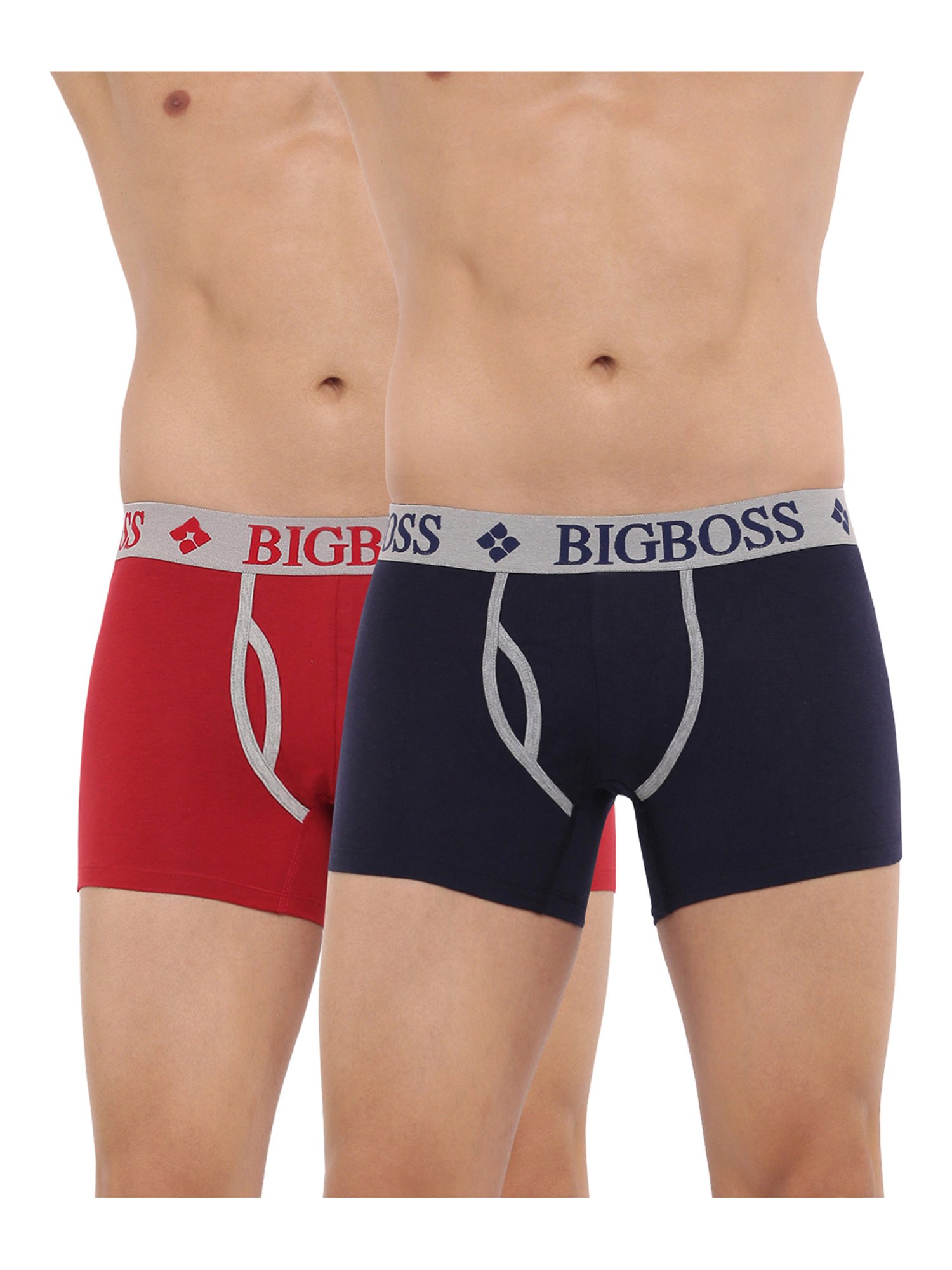 Buy Dollar Bigboss Assorted Color Cotton Trunks (Pack Of 2) for Mens Online  @ Tata CLiQ