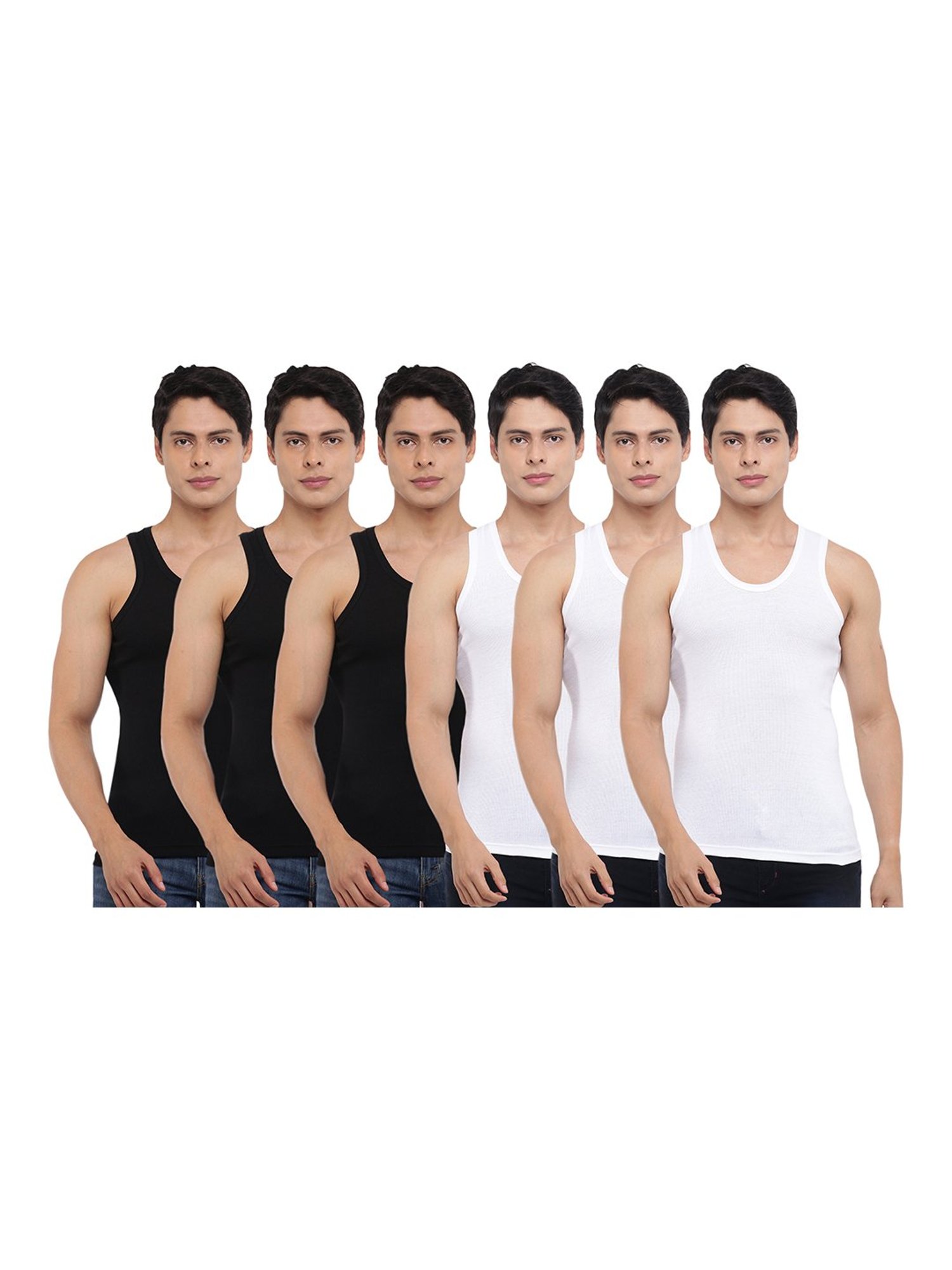 Dollar Bigboss Men's Pack of 6 Anti-Microbial Super Combed Cotton