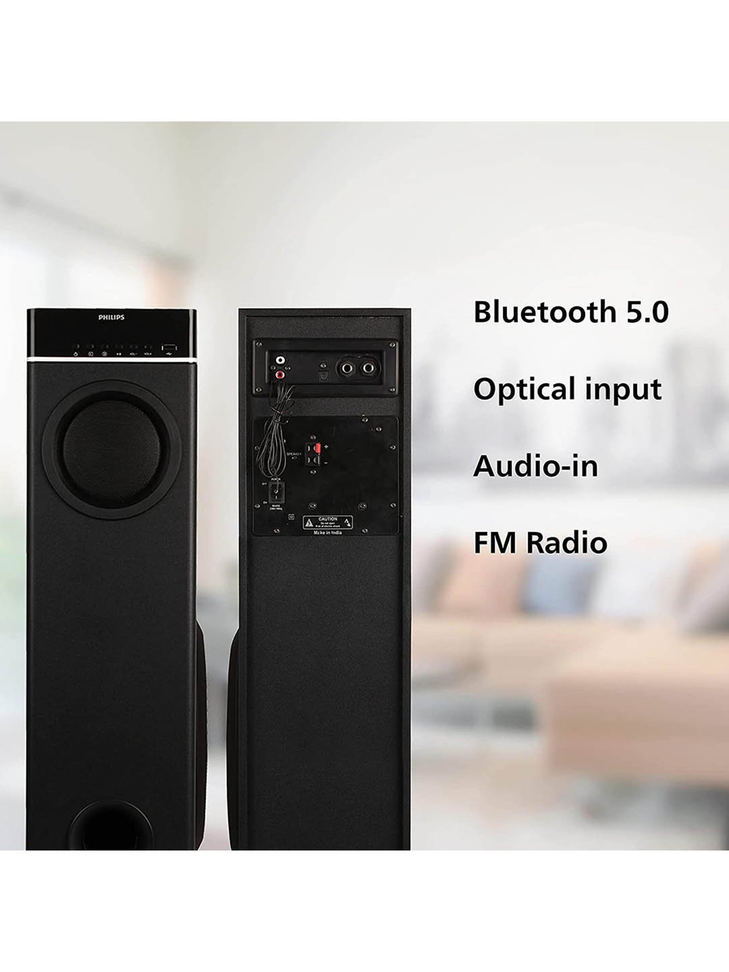 Philips tower speaker sales bluetooth